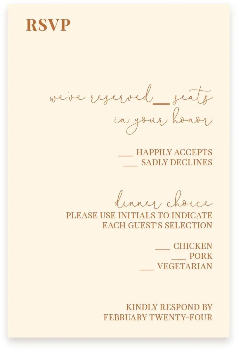 This is a  4" x 6" RSVP Postcards (Pocket Invitation) called Sultry Sunshine printed in full color with Silver foil on Luxe Satin (coated) paper