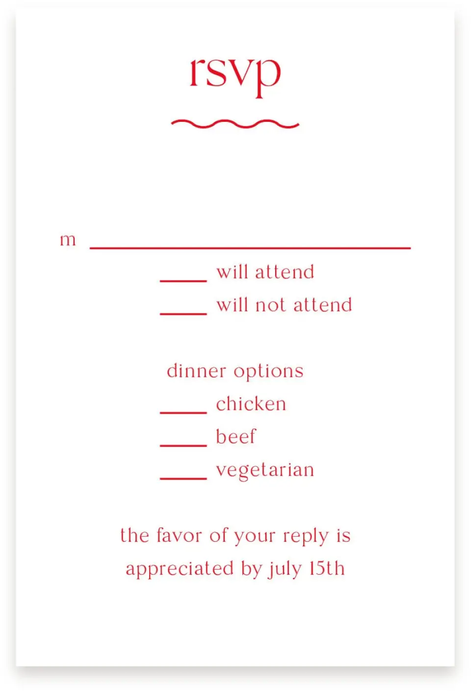 This is a  4" x 6" RSVP Postcards (Pocket Invitation) called The Delaney printed in full color on Premium Smooth paper