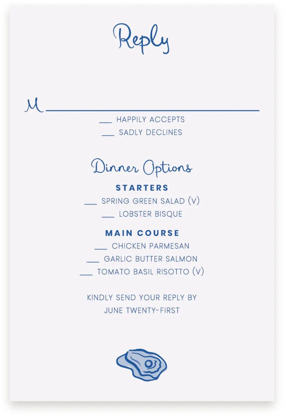 This is a  4" x 6" RSVP Postcards (Pocket Invitation) called Abyssal Love printed in full color on Premium Smooth paper