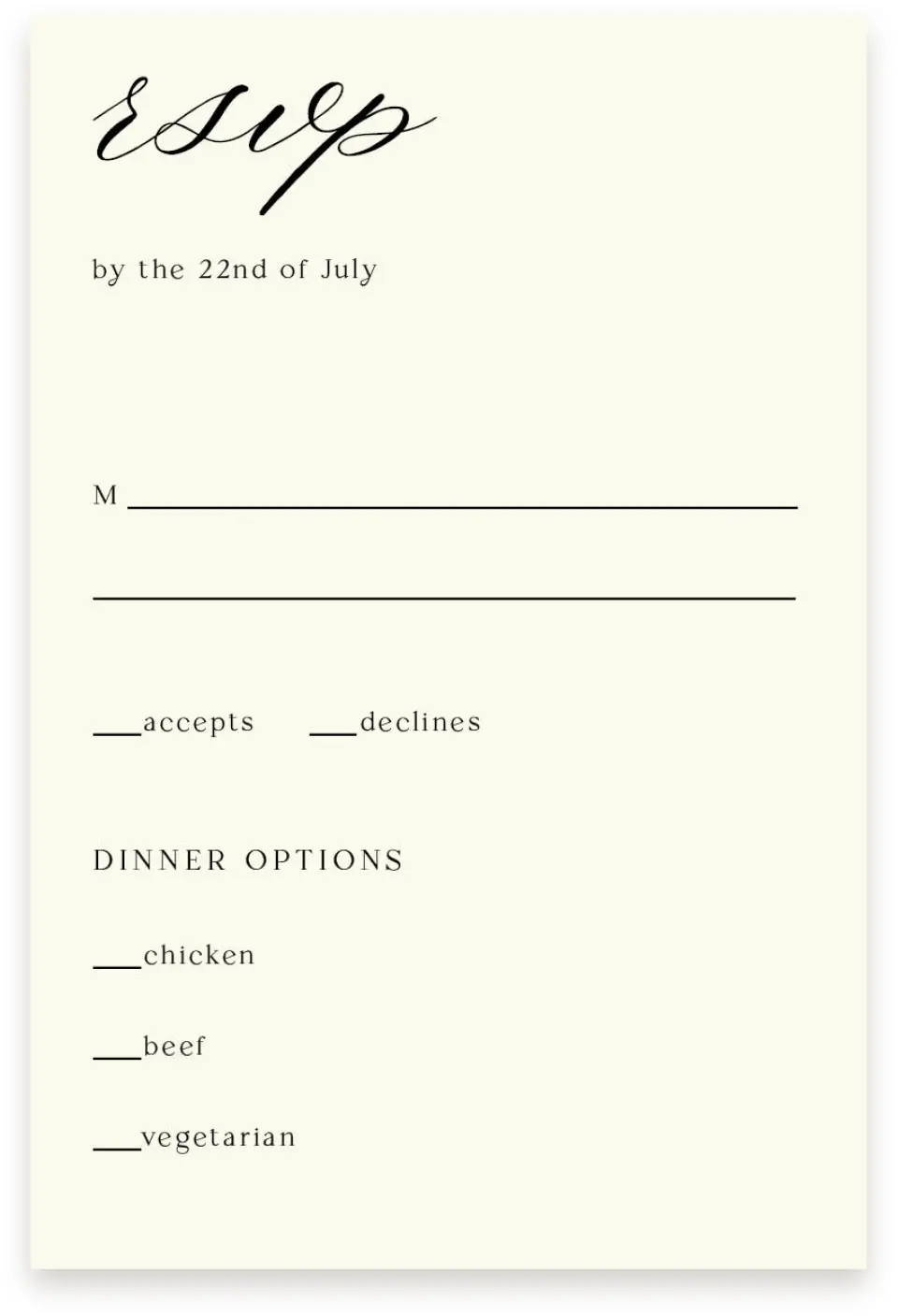 This is a  4" x 6" RSVP Postcards (Pocket Invitation) called Giving Grace printed in full color on Premium Smooth paper