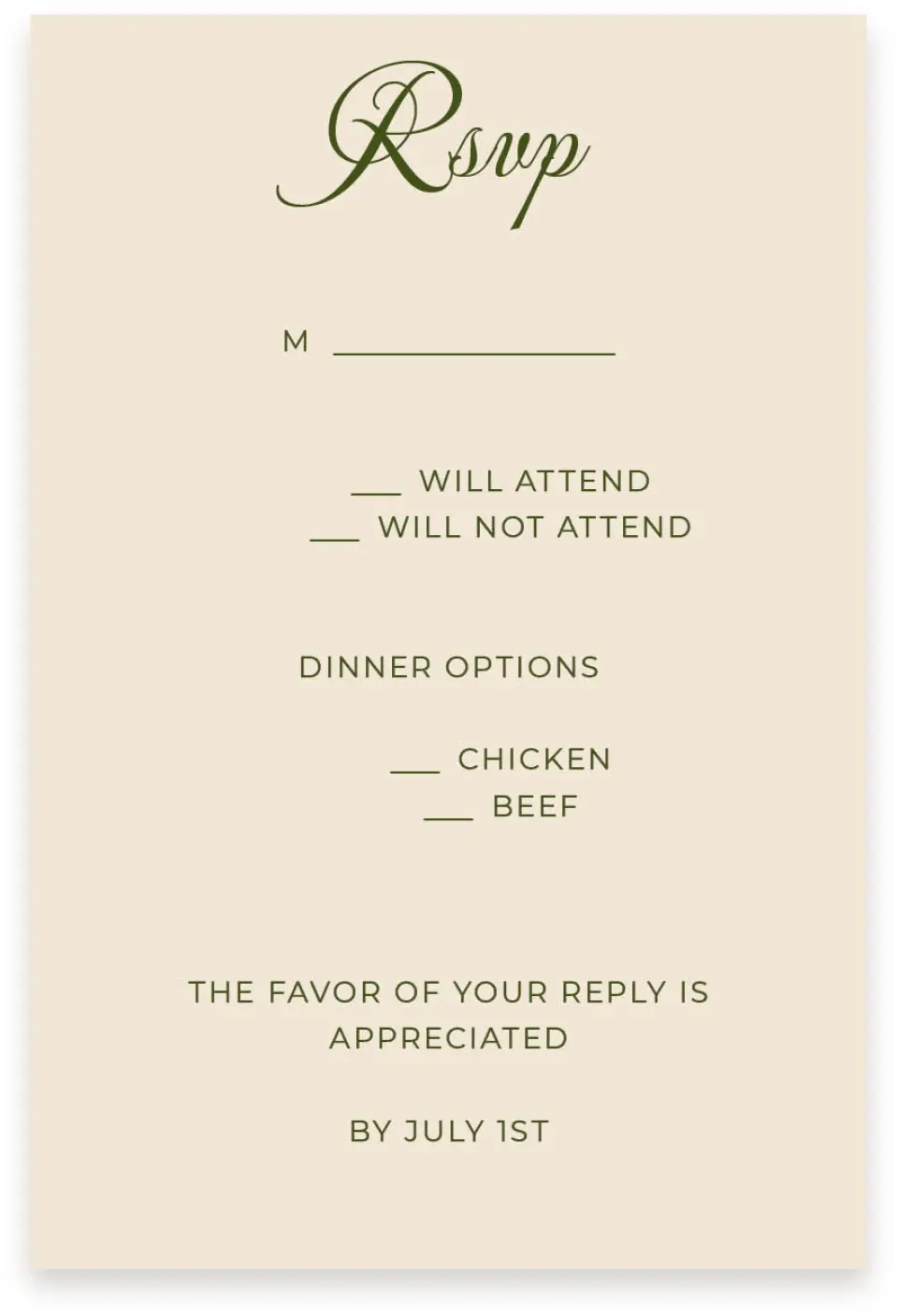This is a  4" x 6" RSVP Postcards (Pocket Invitation) called Grand Party printed in full color on Premium Smooth paper