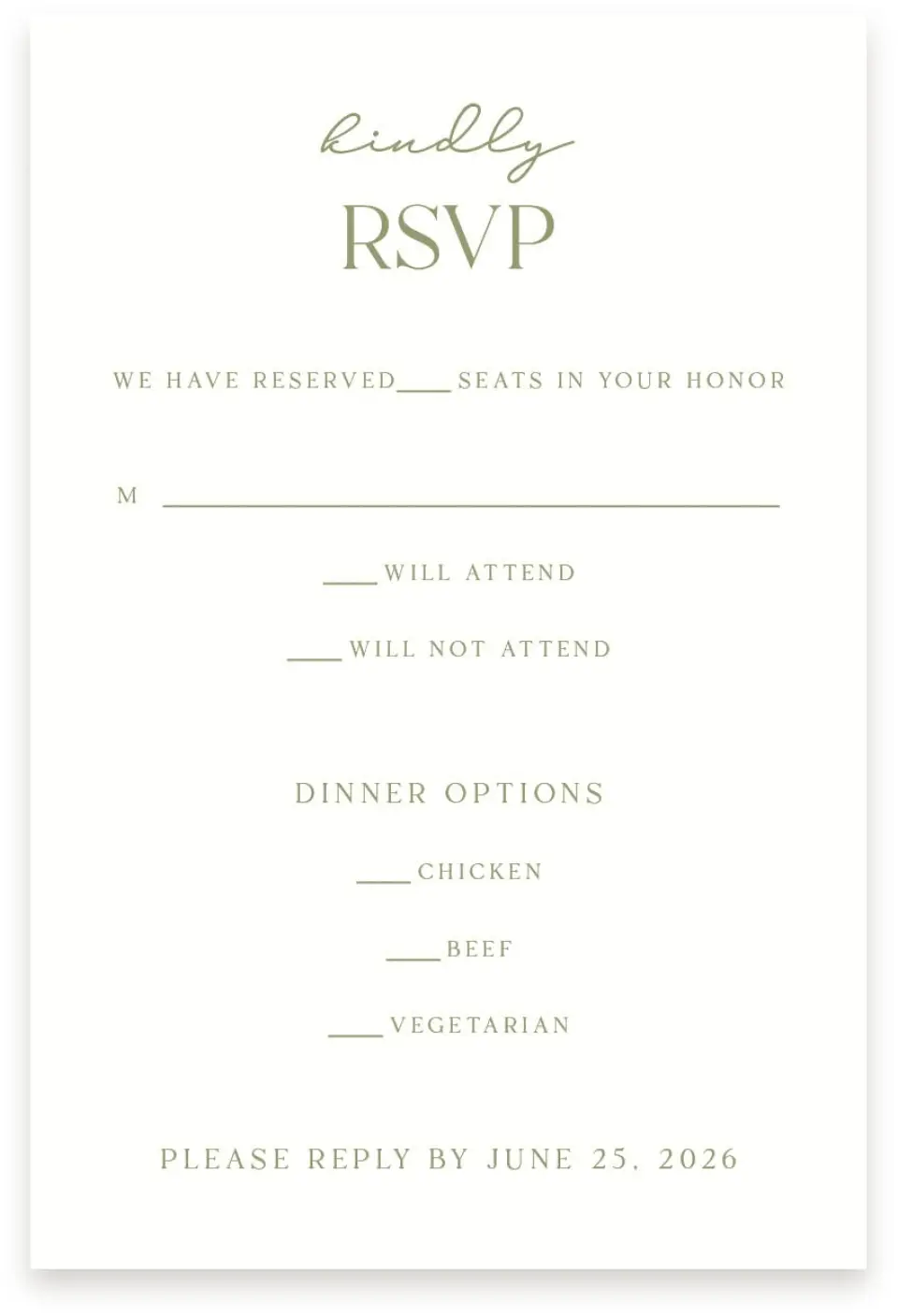This is a  4" x 6" RSVP Postcards (Pocket Invitation) called The Jolene printed in full color with Silver foil on Luxe Satin (coated) paper