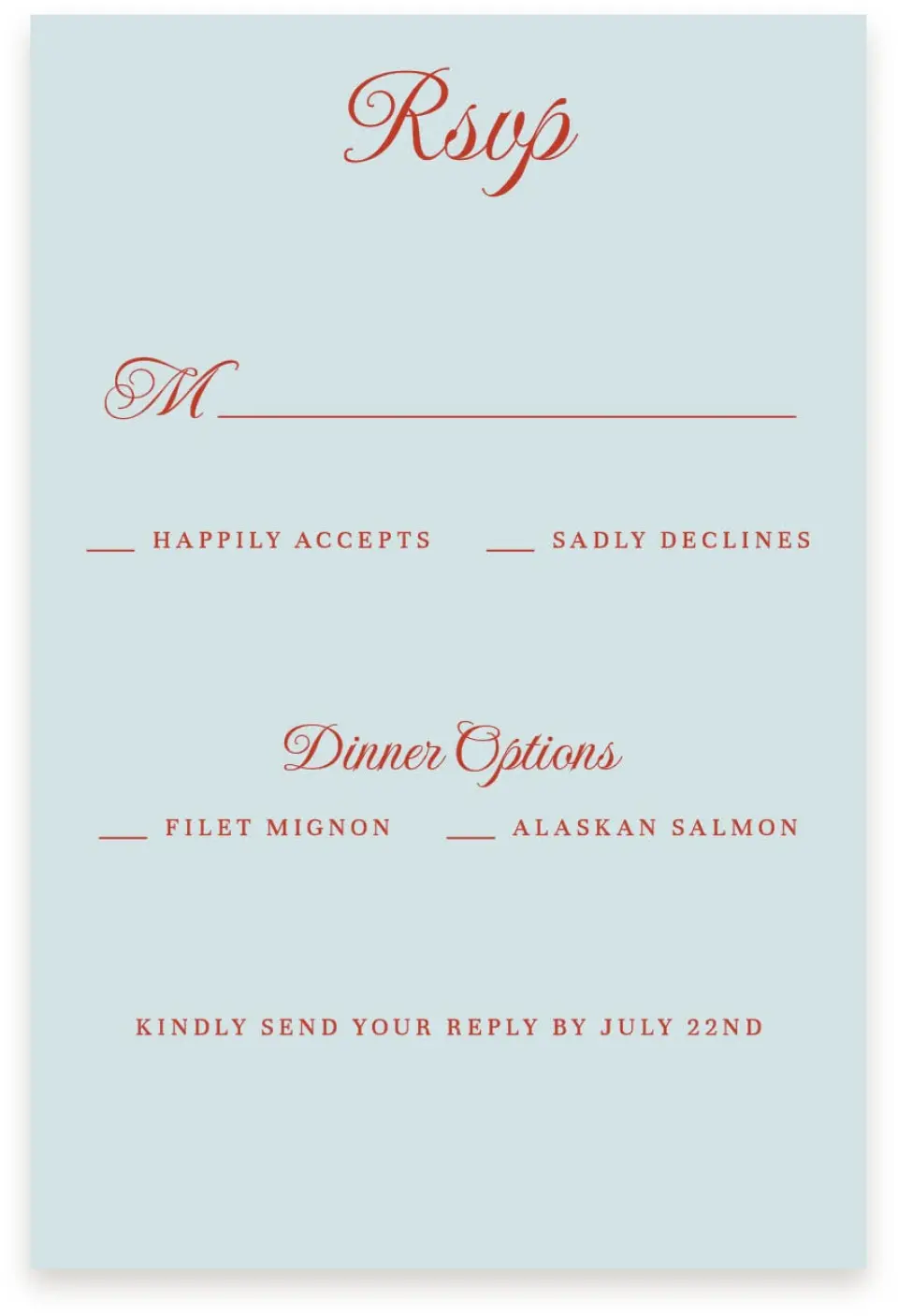 This is a  4" x 6" RSVP Postcards (Pocket Invitation) called Mod Elegance printed in full color with Silver foil on Luxe Satin (coated) paper