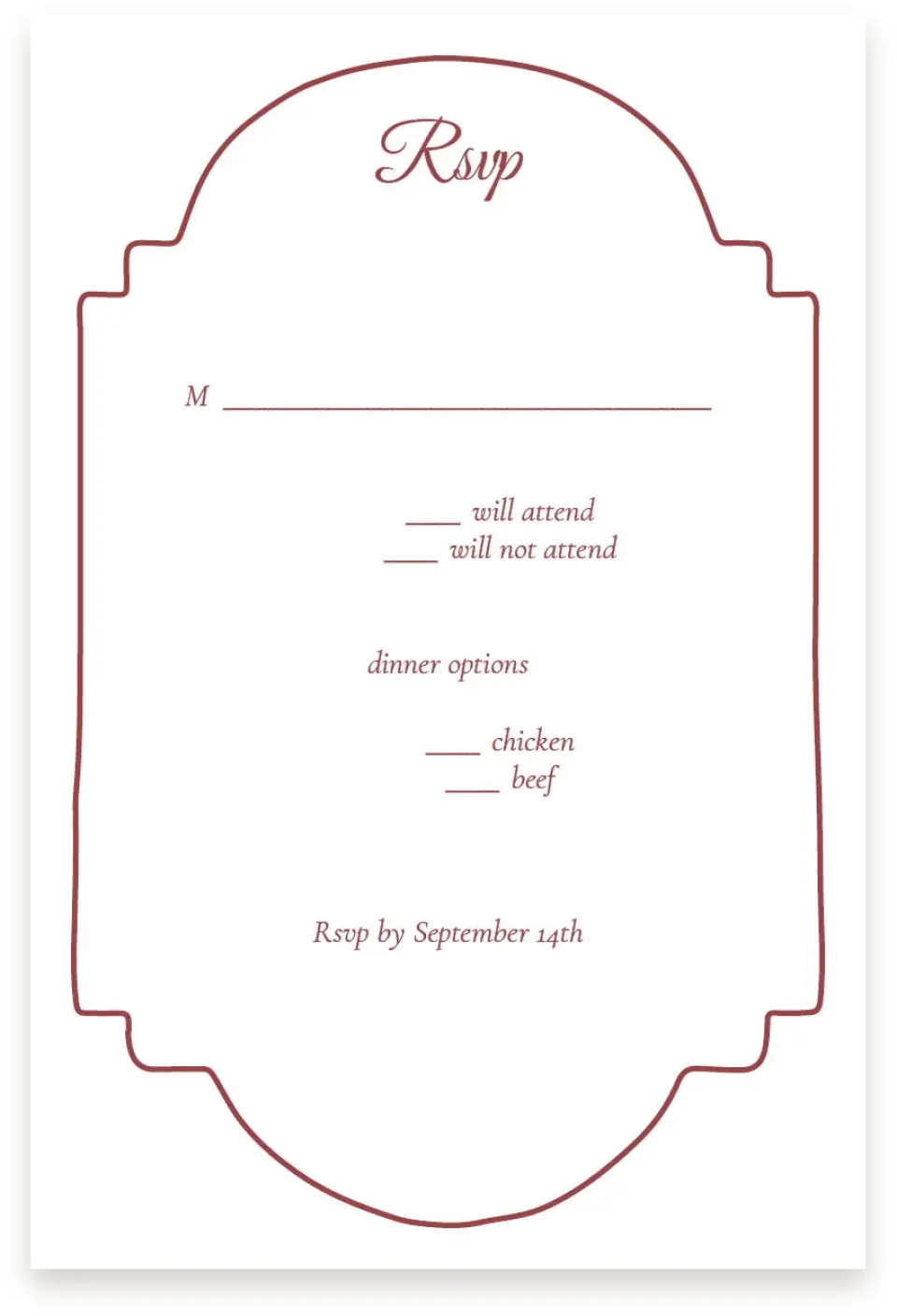 This is a  4" x 6" RSVP Postcards (Pocket Invitation) called Elegant Autumn printed in full color on Premium Smooth paper