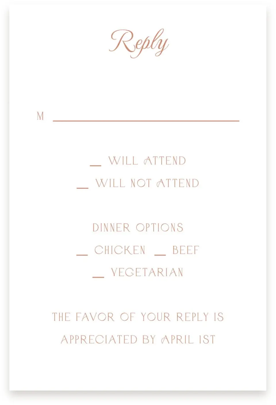 This is a  4" x 6" RSVP Postcards (Pocket Invitation) called Bridgetown printed in full color on Premium Smooth paper