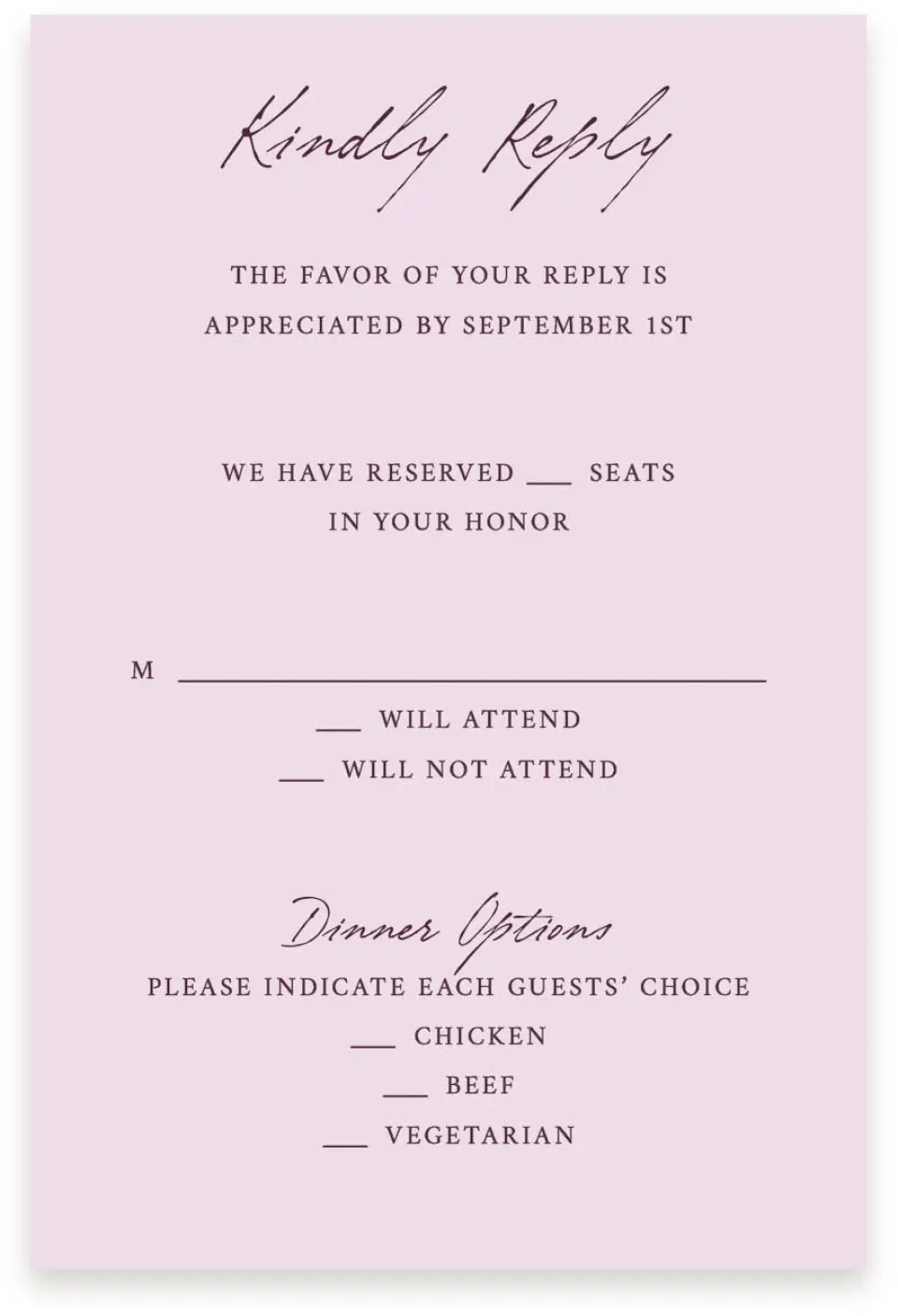 This is a  4" x 6" RSVP Postcards (Pocket Invitation) called Ivyhill printed in full color with Silver foil on Luxe Satin (coated) paper