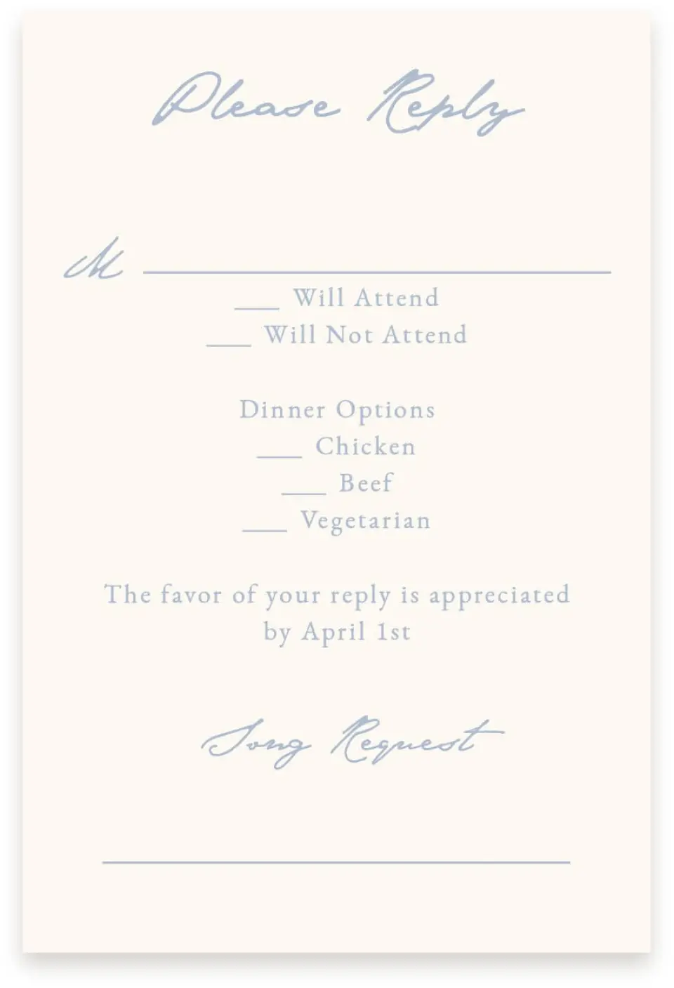 This is a  4" x 6" RSVP Postcards (Pocket Invitation) called Rosewood printed in full color with Silver foil on Luxe Satin (coated) paper