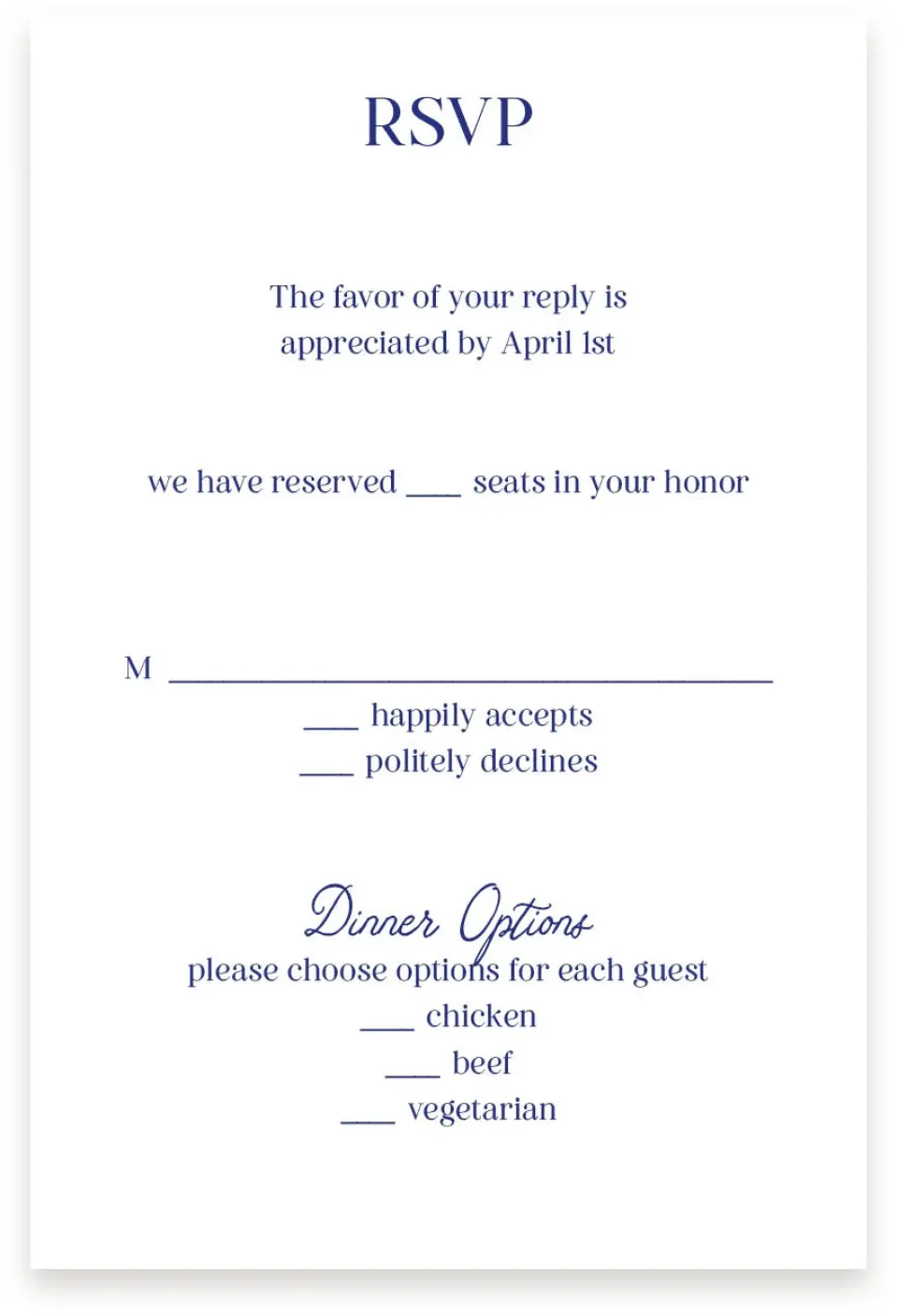 This is a  4" x 6" RSVP Postcards (Pocket Invitation) called Storybook Garden printed in full color on Premium Smooth paper