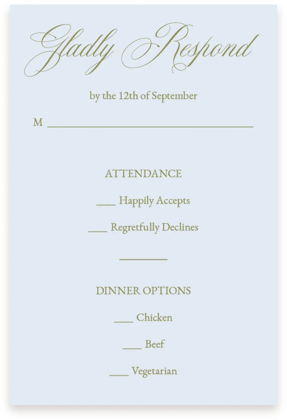 This is a  4" x 6" RSVP Postcards (Pocket Invitation) called Signature Vows printed in full color with Silver foil on Luxe Satin (coated) paper