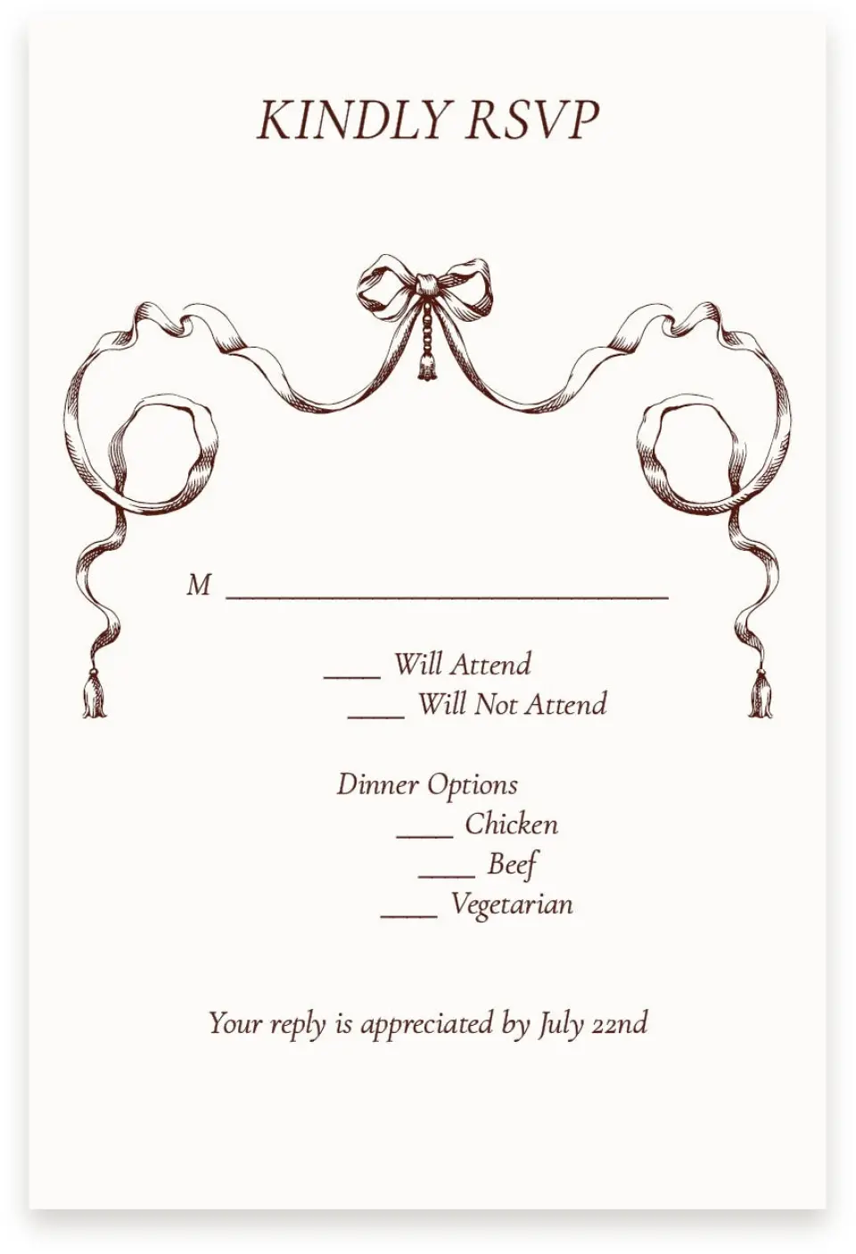 This is a  4" x 6" RSVP Postcards (Pocket Invitation) called Trimmed Lace printed in full color with Silver foil on Luxe Satin (coated) paper