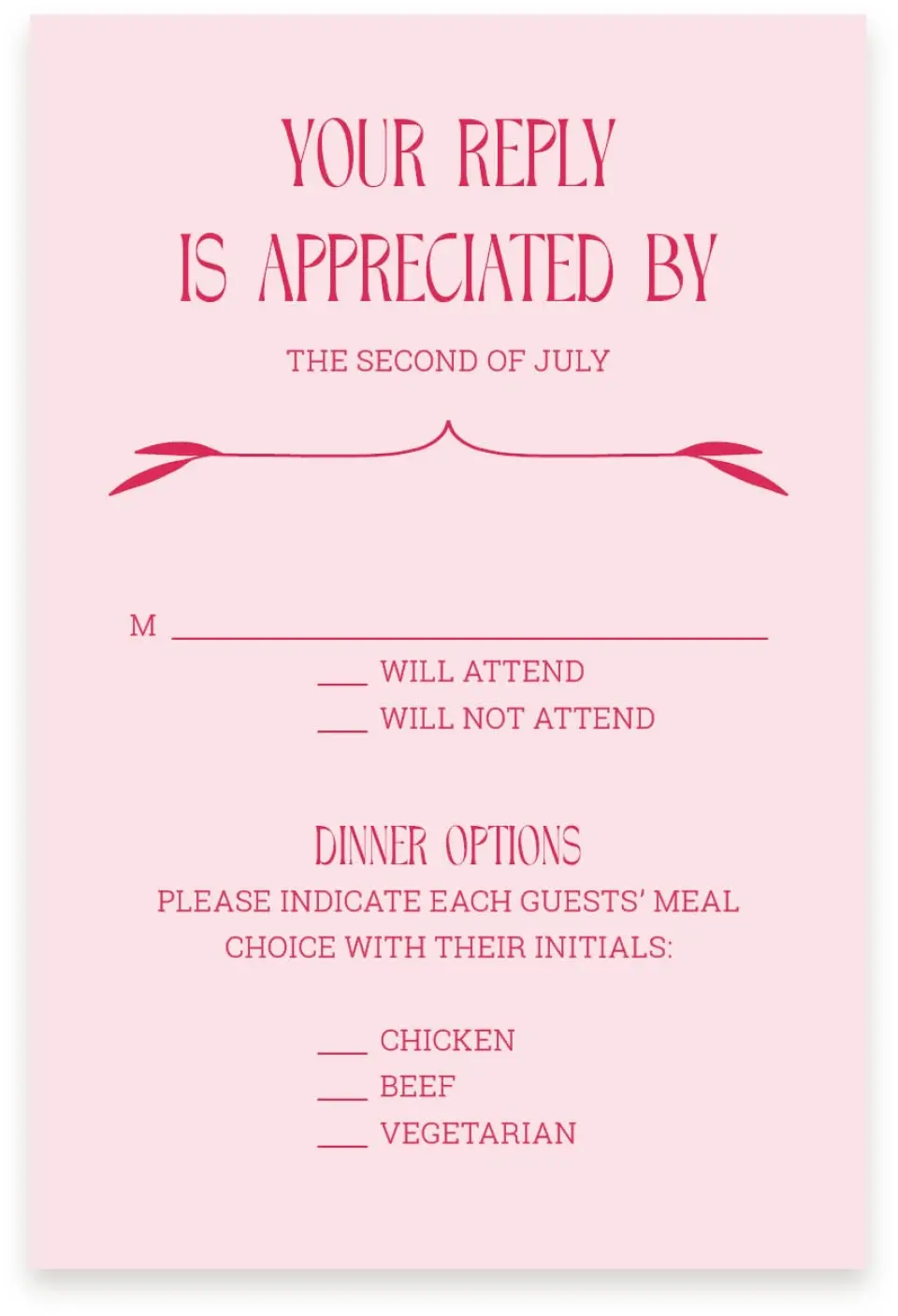 This is a  4" x 6" RSVP Postcards (Pocket Invitation) called Nouveau Romance printed in full color with Silver foil on Luxe Satin (coated) paper