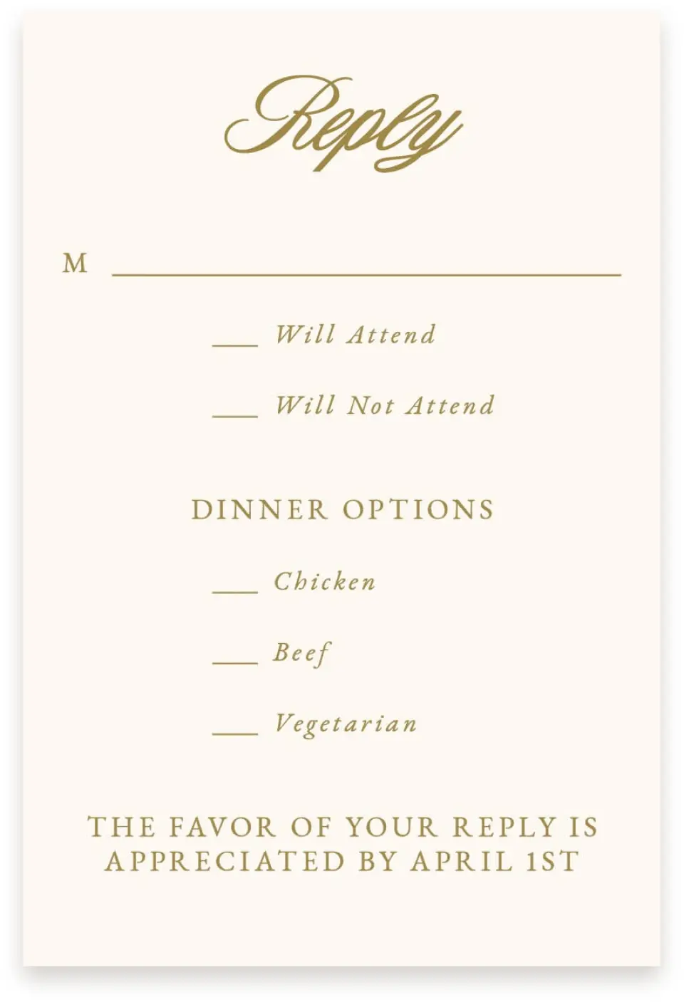 This is a  4" x 6" RSVP Postcards (Pocket Invitation) called The Jillian printed in full color on Premium Smooth paper