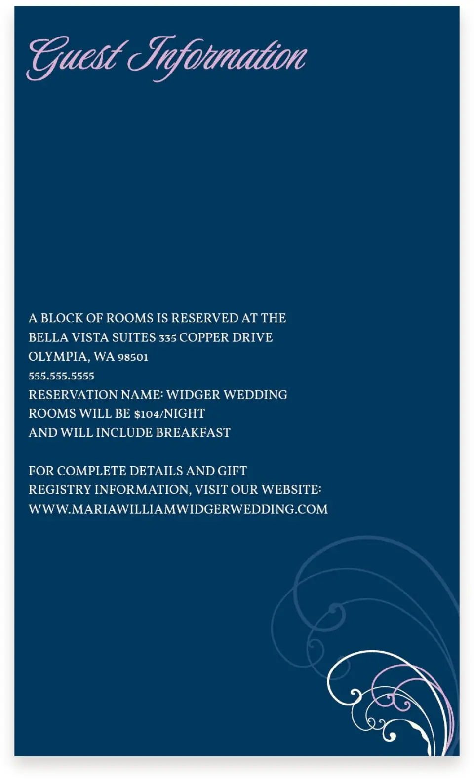 This is a  4" x 6.75" Enclosure Cards (Pocket Invitation) called Waking Beauty printed in full color on Premium Smooth paper