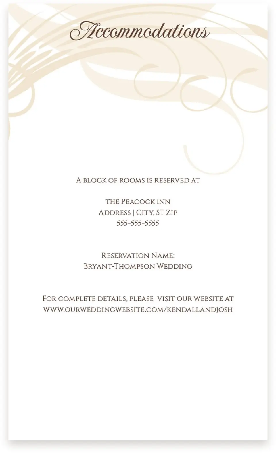 This is a  4" x 6.75" Enclosure Cards (Pocket Invitation) called Whispering Feather printed in full color on Premium Smooth paper
