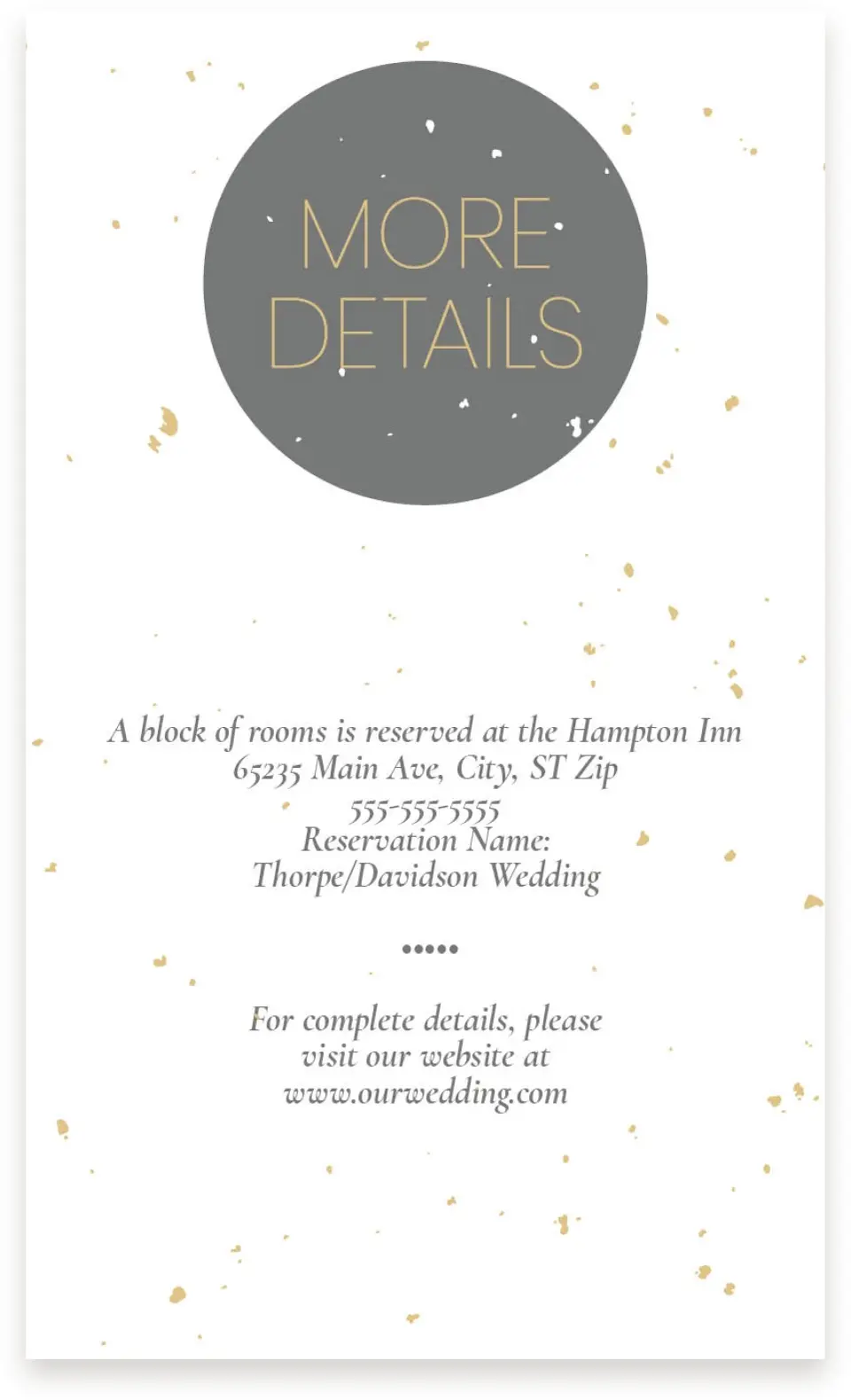 This is a  4" x 6.75" Enclosure Cards (Pocket Invitation) called Truly, Madly, Deeply printed in full color with Silver foil on Luxe Satin (coated) paper