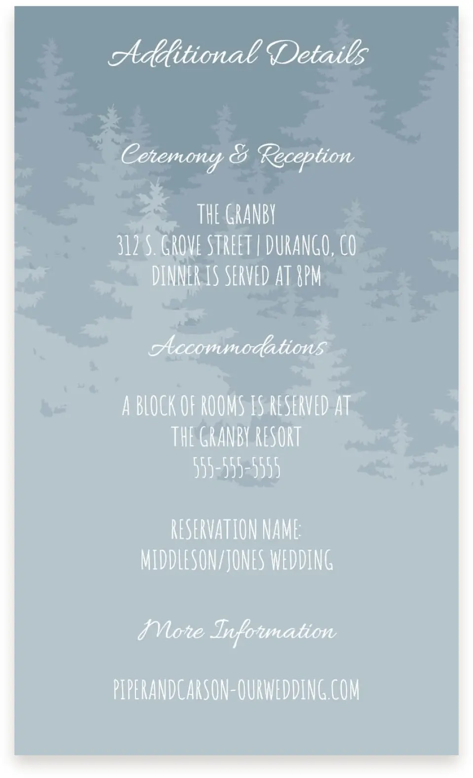 This is a  4" x 6.75" Enclosure Cards (Pocket Invitation) called Woodland Wishes printed in full color on Premium Smooth paper