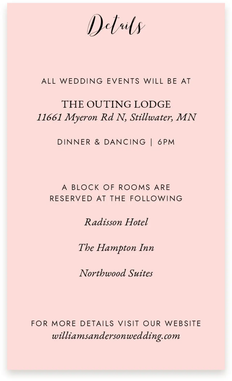 This is a  4" x 6.75" Enclosure Cards (Pocket Invitation) called Love's Whisper printed in full color on Premium Smooth paper