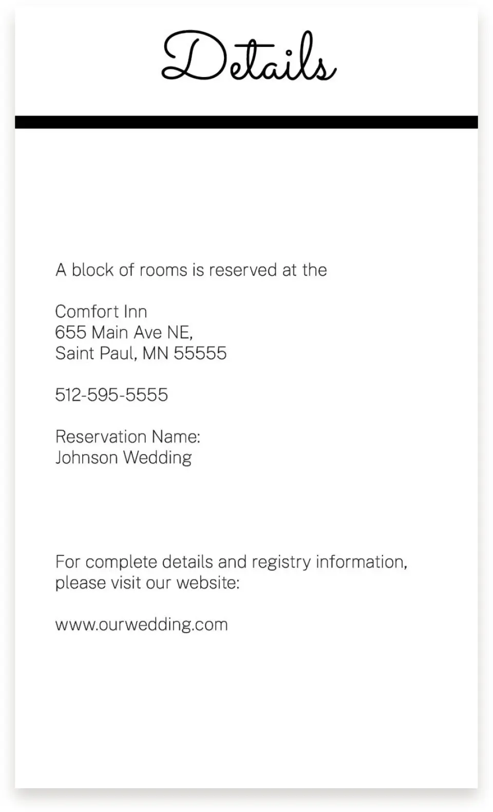 This is a  4" x 6.75" Enclosure Cards (Pocket Invitation) called Modern Marble printed in full color on Premium Smooth paper