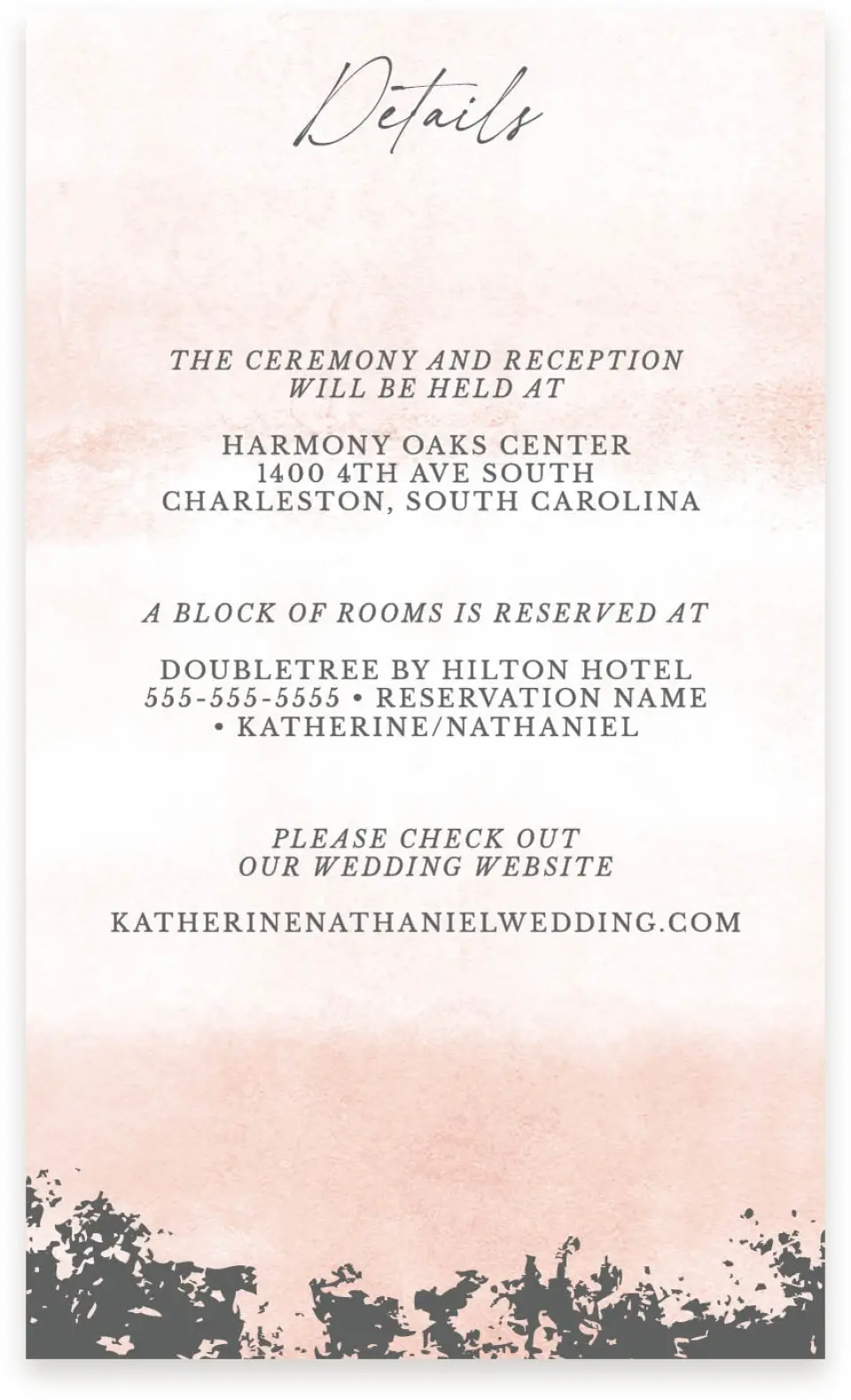 This is a  4" x 6.75" Enclosure Cards (Pocket Invitation) called Chic Patina printed in full color on Premium Smooth paper