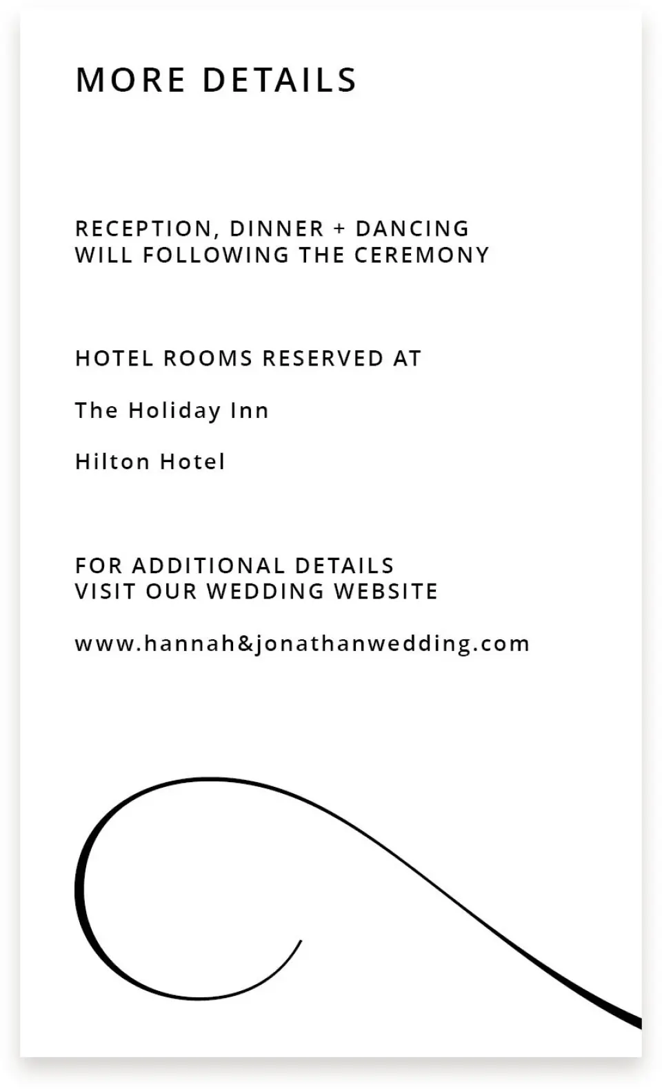 This is a  4" x 6.75" Enclosure Cards (Pocket Invitation) called Love Infinity printed in full color on Premium Smooth paper