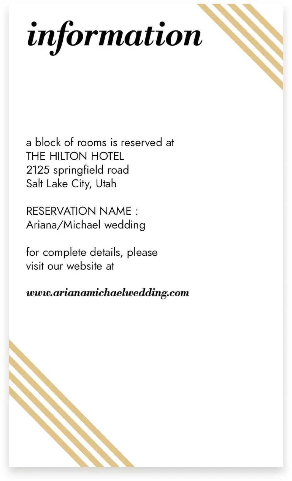 This is a  4" x 6.75" Enclosure Cards (Pocket Invitation) called Forever Gilded printed in full color on Premium Smooth paper