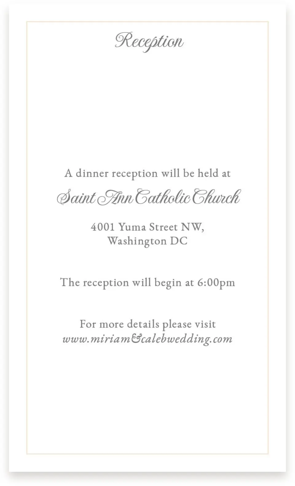 This is a  4" x 6.75" Enclosure Cards (Pocket Invitation) called Classic Devotion printed in full color on Premium Smooth paper