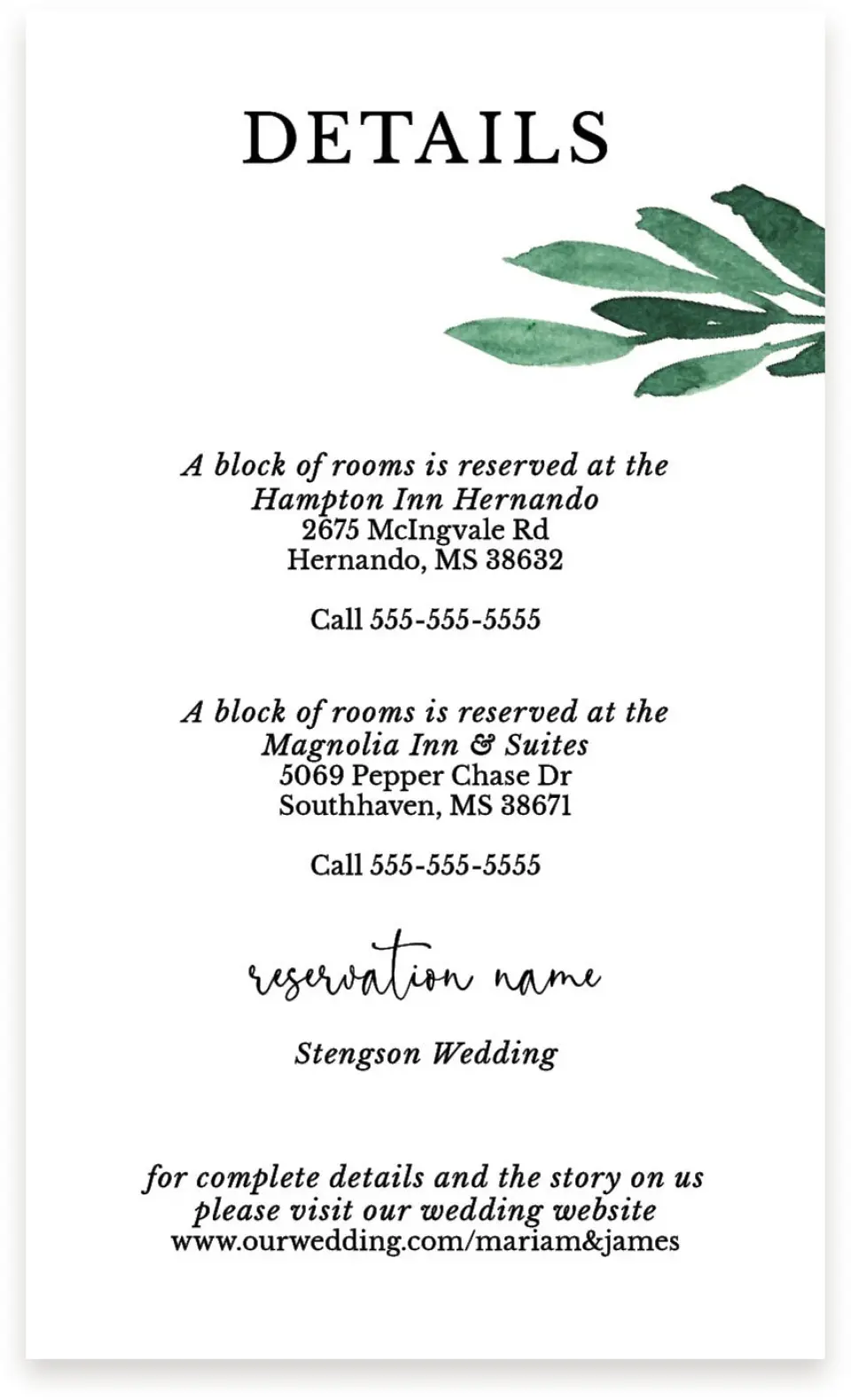 This is a  4" x 6.75" Enclosure Cards (Pocket Invitation) called Breathtaking Boughs printed in full color on Premium Smooth paper
