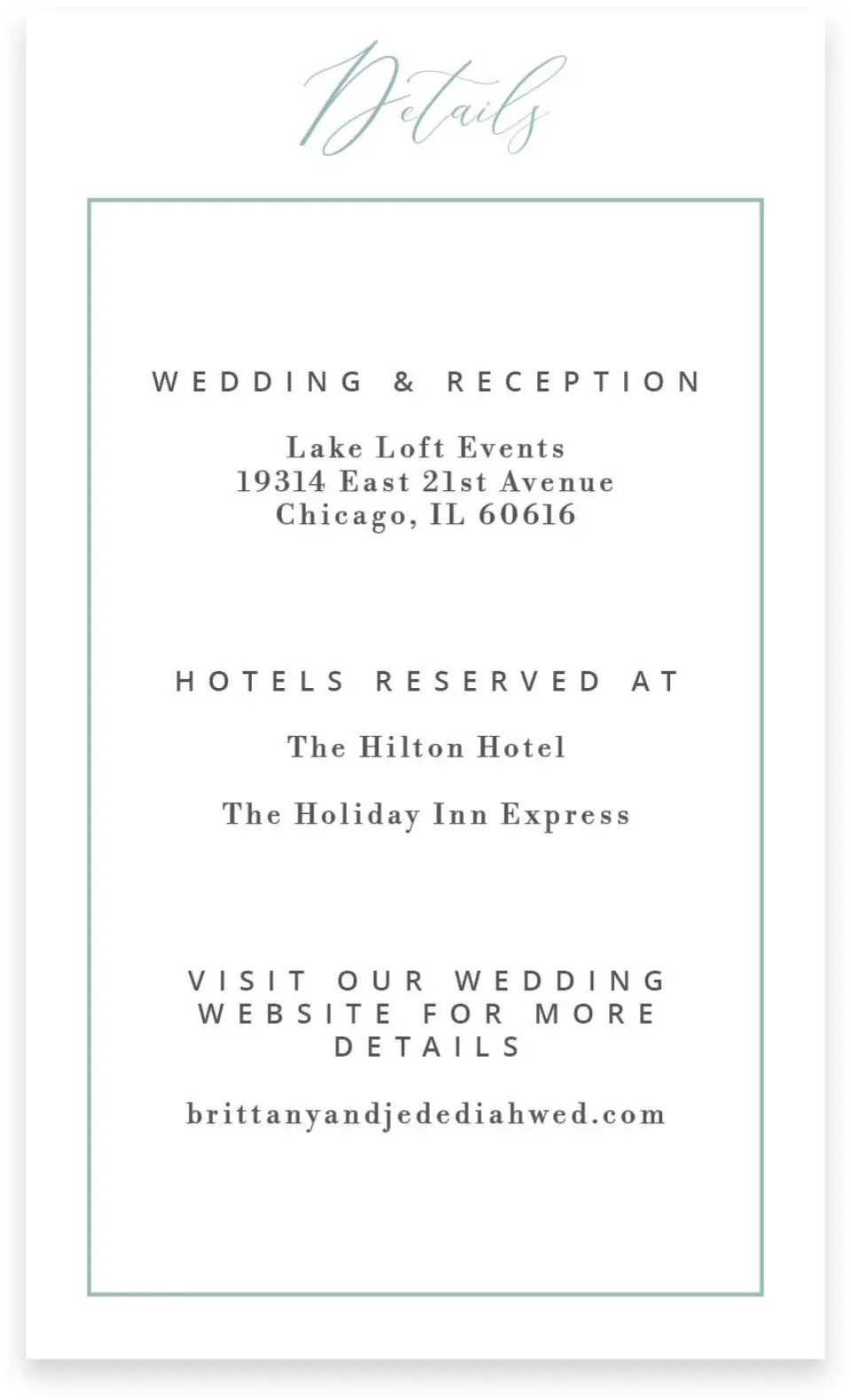 This is a  4" x 6.75" Enclosure Cards (Pocket Invitation) called Eternal Love printed in full color with Silver foil on Luxe Satin (coated) paper