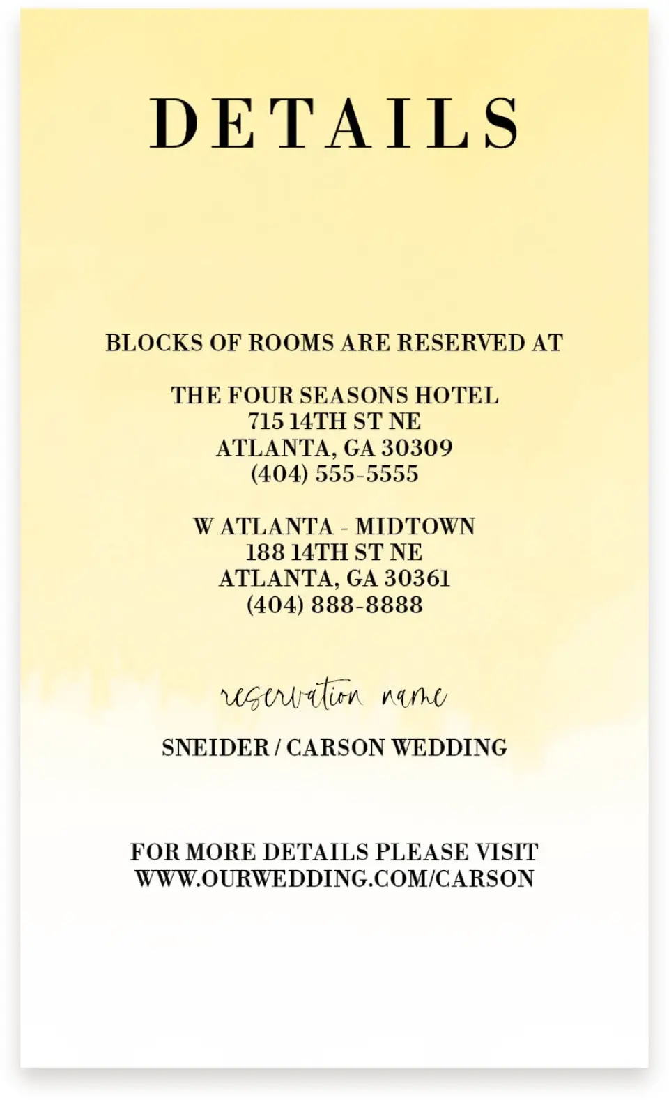 This is a  4" x 6.75" Enclosure Cards (Pocket Invitation) called Cascading Light printed in full color on Premium Smooth paper