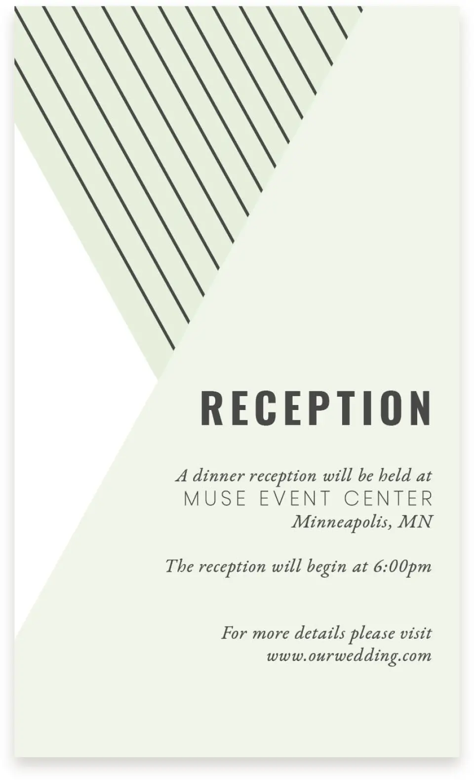 This is a  4" x 6.75" Enclosure Cards (Pocket Invitation) called Geometric Weave printed in full color on Premium Smooth paper