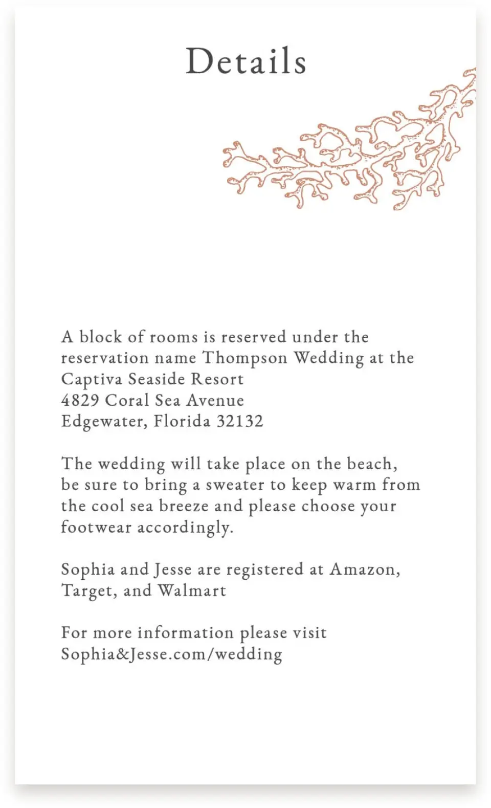 This is a  4" x 6.75" Enclosure Cards (Pocket Invitation) called Tropical Heaven printed in full color on Premium Smooth paper