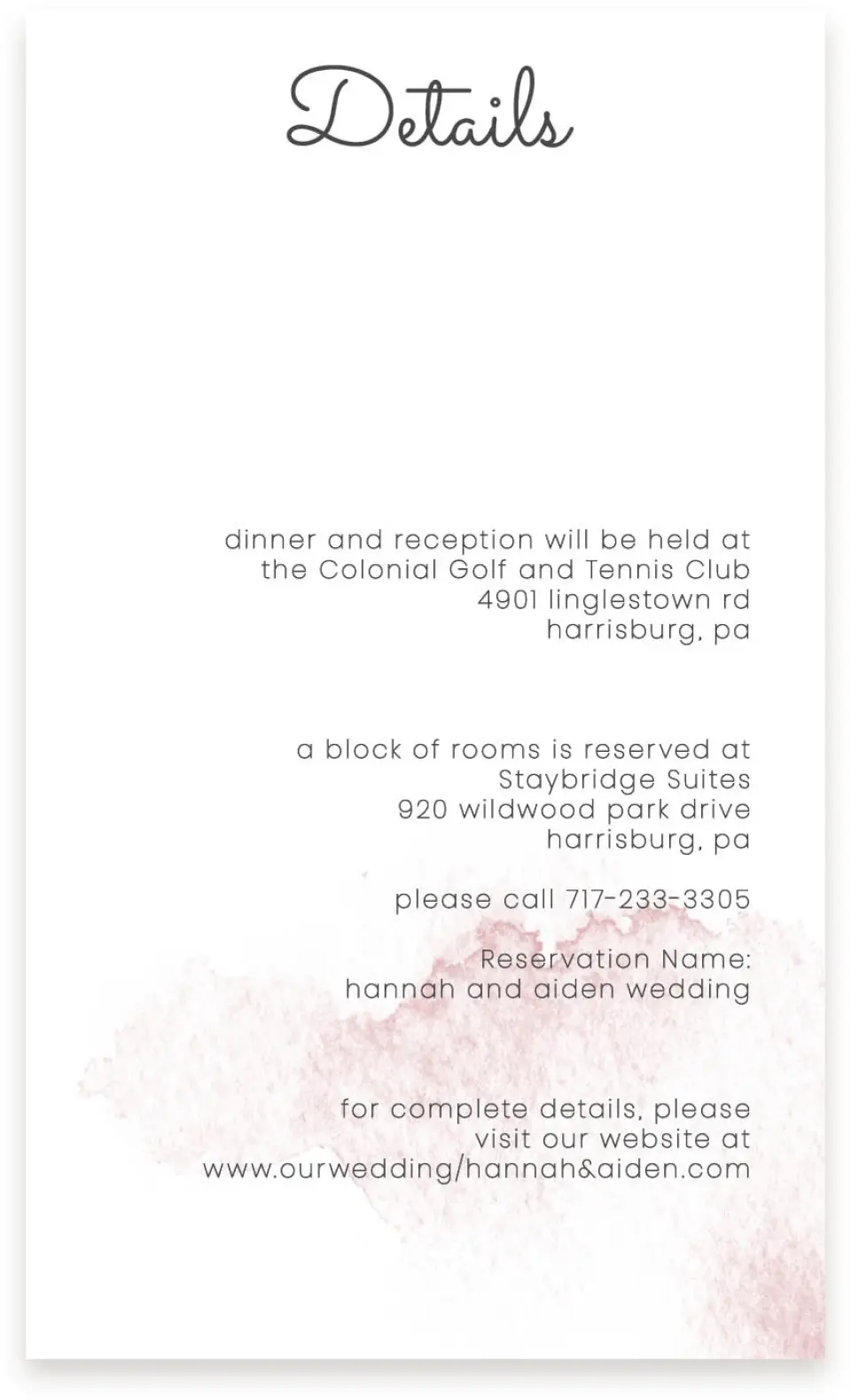 This is a  4" x 6.75" Enclosure Cards (Pocket Invitation) called Watercolor Rapture printed in full color on Premium Smooth paper