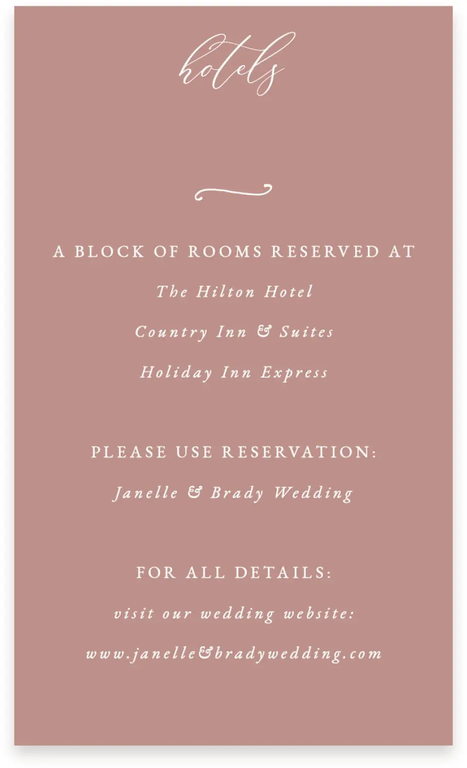 This is a  4" x 6.75" Enclosure Cards (Pocket Invitation) called Modern Whisper printed in full color on Premium Smooth paper
