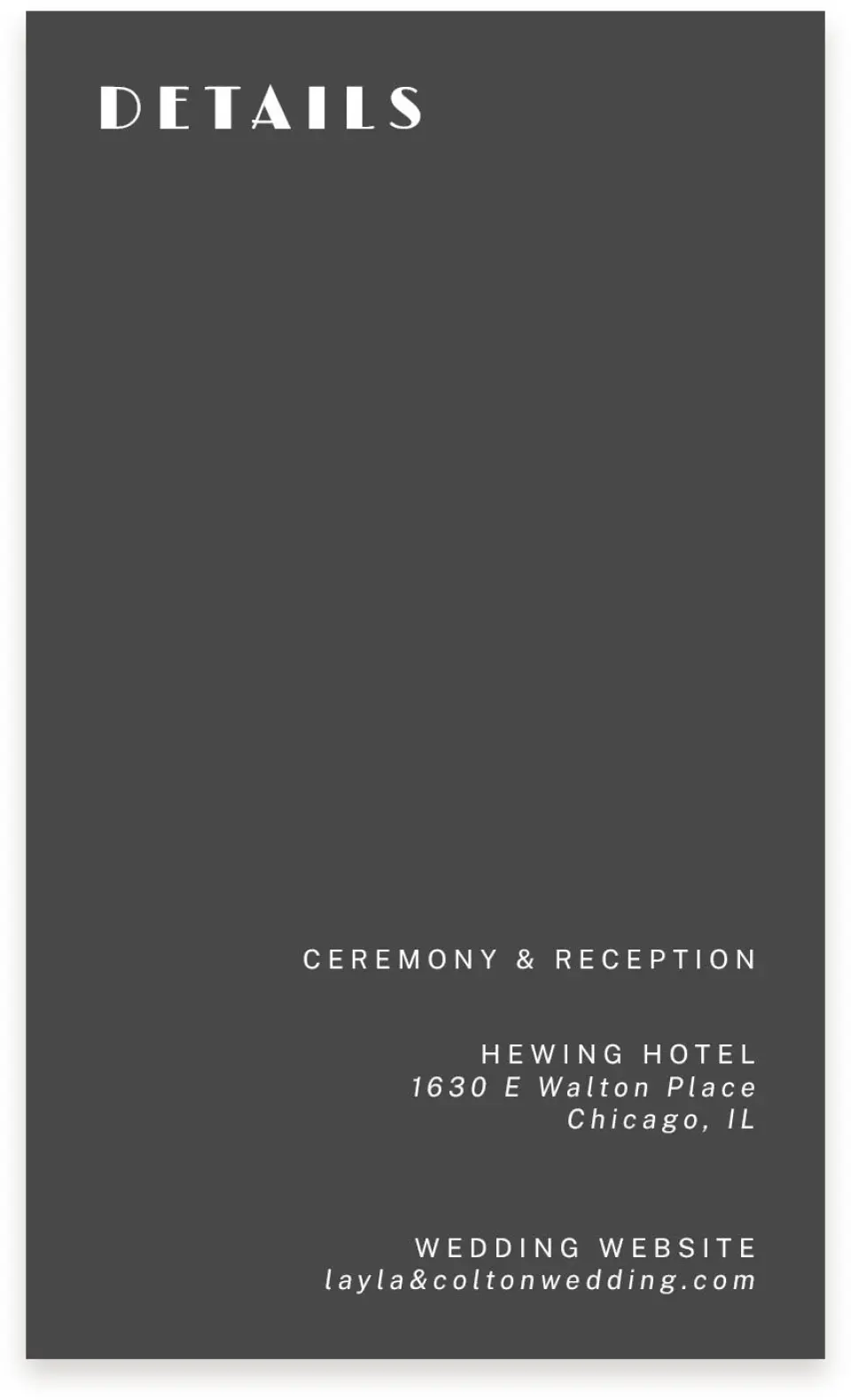 This is a  4" x 6.75" Enclosure Cards (Pocket Invitation) called Boldy Forward printed in full color on Premium Smooth paper