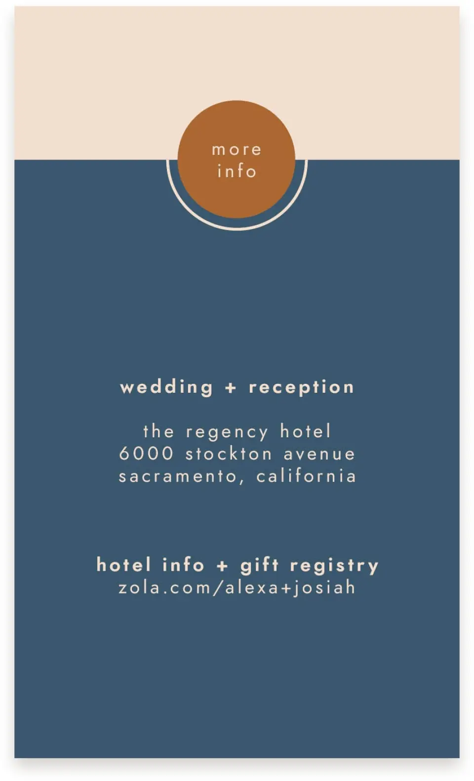 This is a  4" x 6.75" Enclosure Cards (Pocket Invitation) called Our Beginning printed in full color on Premium Smooth paper