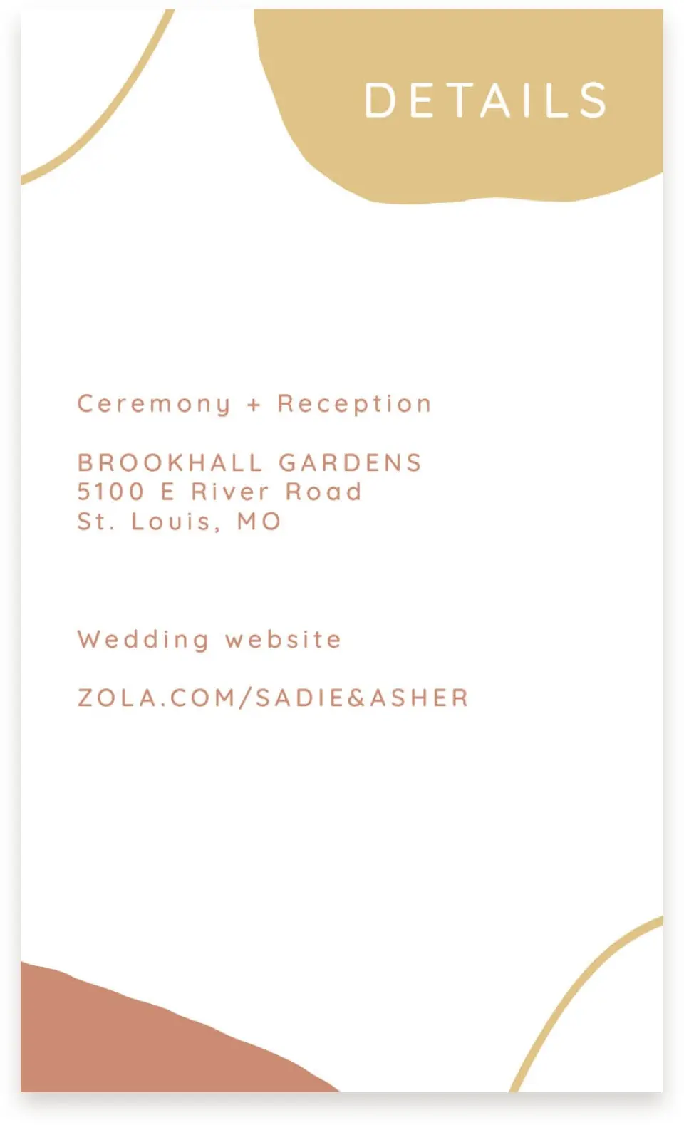 This is a  4" x 6.75" Enclosure Cards (Pocket Invitation) called Contemporary Bubbles printed in full color on Premium Smooth paper