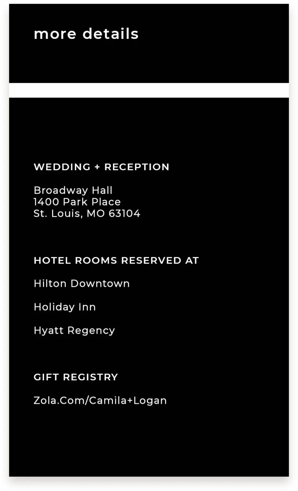 This is a  4" x 6.75" Enclosure Cards (Pocket Invitation) called Bold Heading printed in full color on Premium Smooth paper