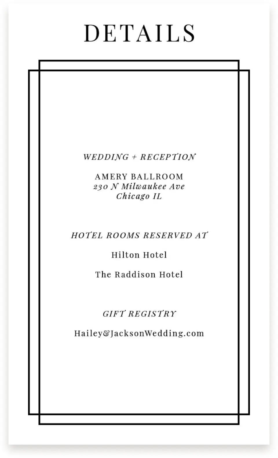 This is a  4" x 6.75" Enclosure Cards (Pocket Invitation) called Because You're Mine printed in full color on Premium Smooth paper