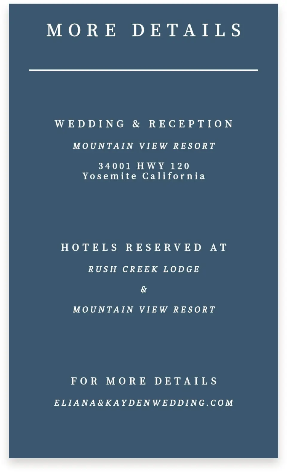 This is a  4" x 6.75" Enclosure Cards (Pocket Invitation) called Perfect Peak printed in full color on Premium Smooth paper