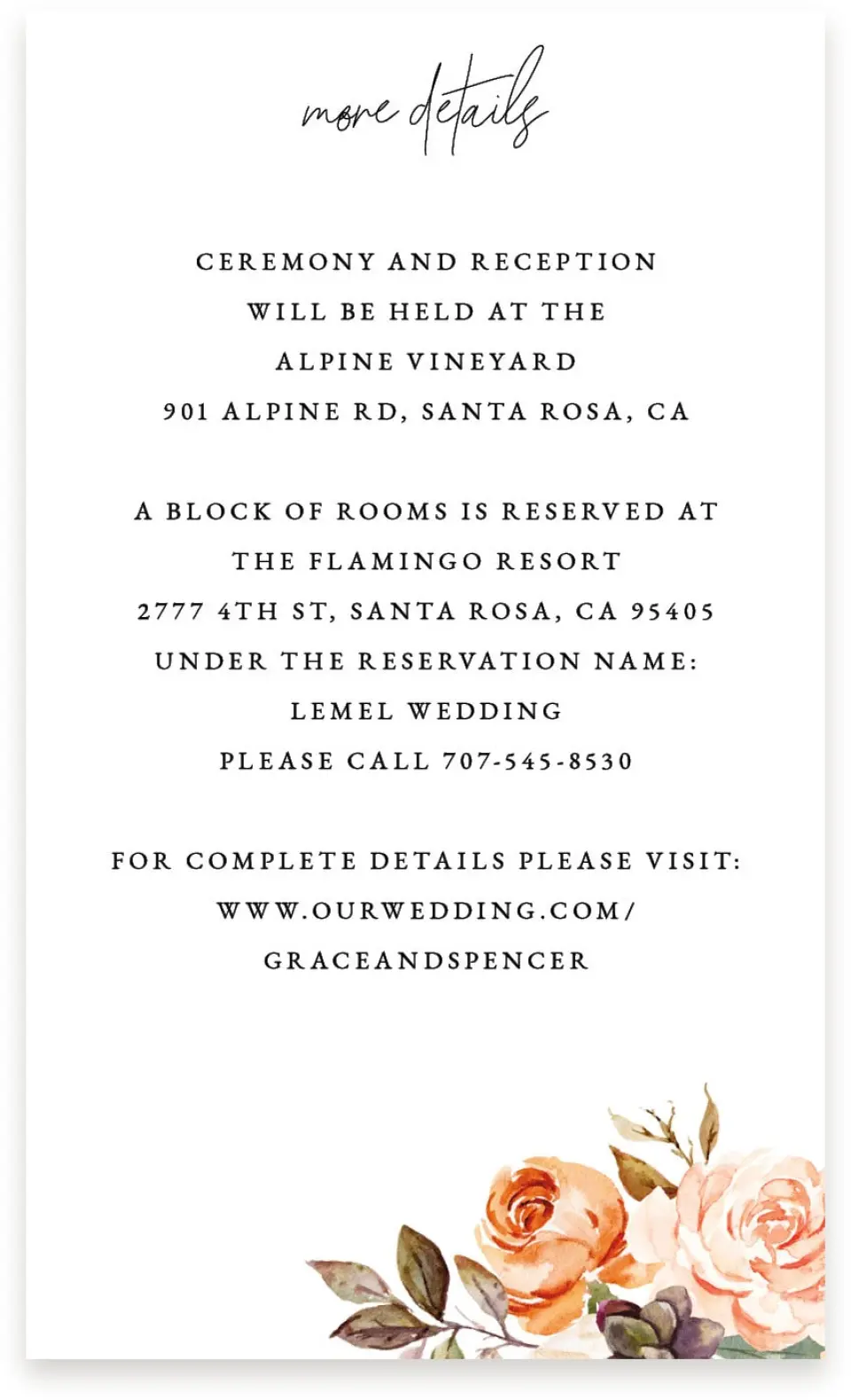 This is a  4" x 6.75" Enclosure Cards (Pocket Invitation) called Romantic Garden printed in full color on Premium Smooth paper