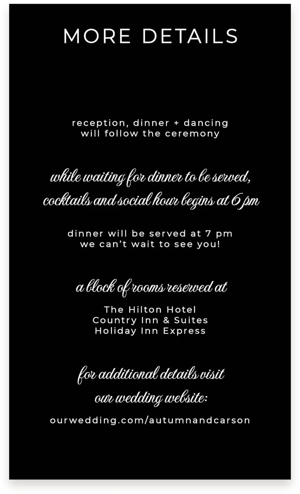 This is a  4" x 6.75" Enclosure Cards (Pocket Invitation) called Classic Count printed in full color on Premium Smooth paper