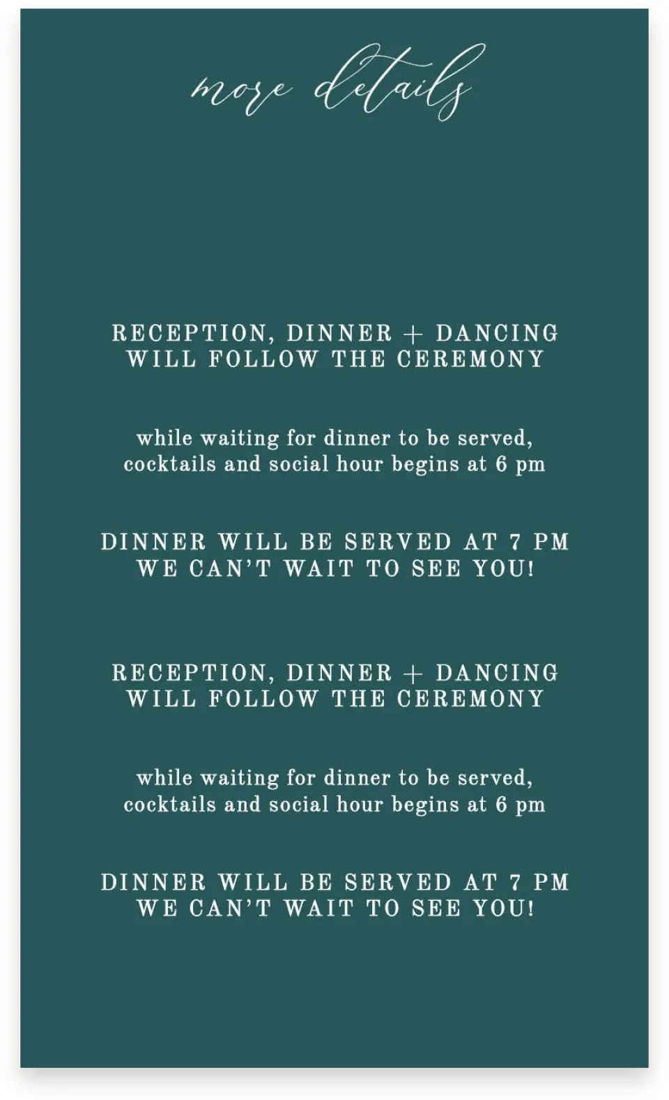 This is a  4" x 6.75" Enclosure Cards (Pocket Invitation) called Rich Structure printed in full color on Premium Smooth paper