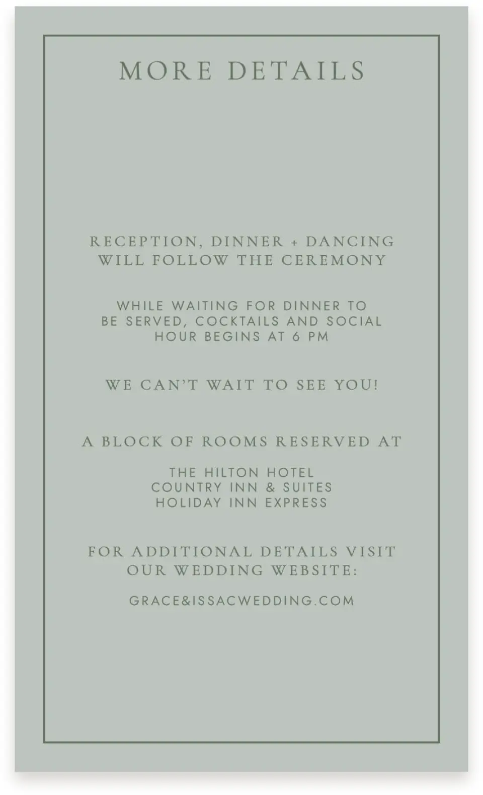 This is a  4" x 6.75" Enclosure Cards (Pocket Invitation) called Sweet & Neat printed in full color on Premium Smooth paper
