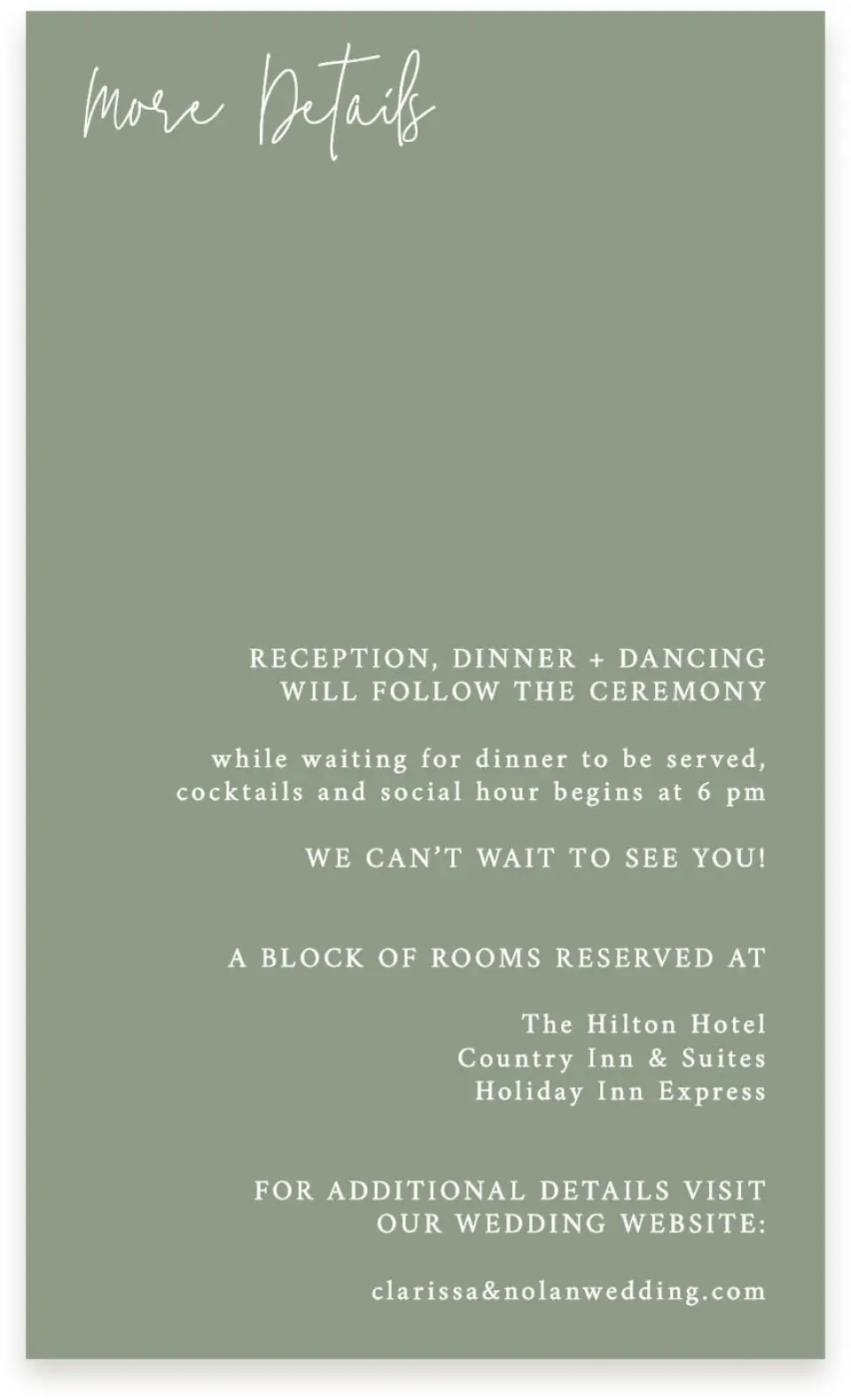 This is a  4" x 6.75" Enclosure Cards (Pocket Invitation) called Bright Greens printed in full color on Premium Smooth paper
