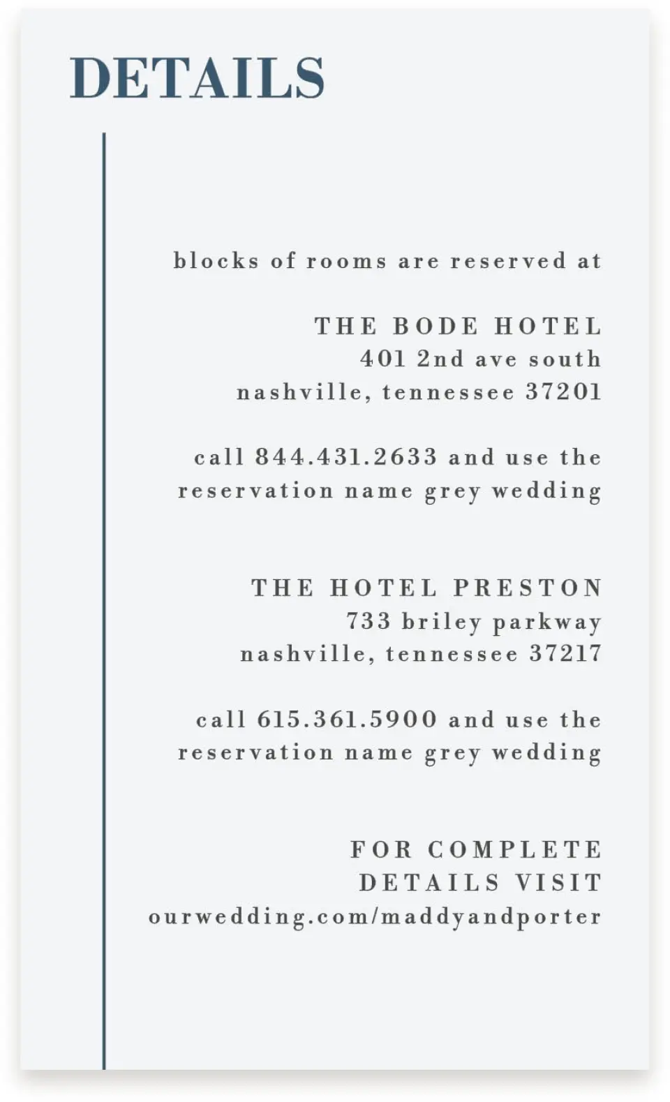 This is a  4" x 6.75" Enclosure Cards (Pocket Invitation) called For Eternity printed in full color on Premium Smooth paper