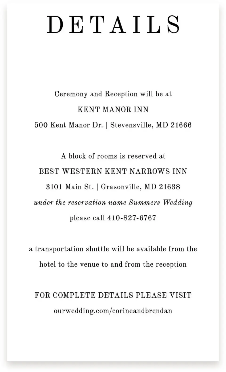 This is a  4" x 6.75" Enclosure Cards (Pocket Invitation) called Classy Type printed in full color on Premium Smooth paper