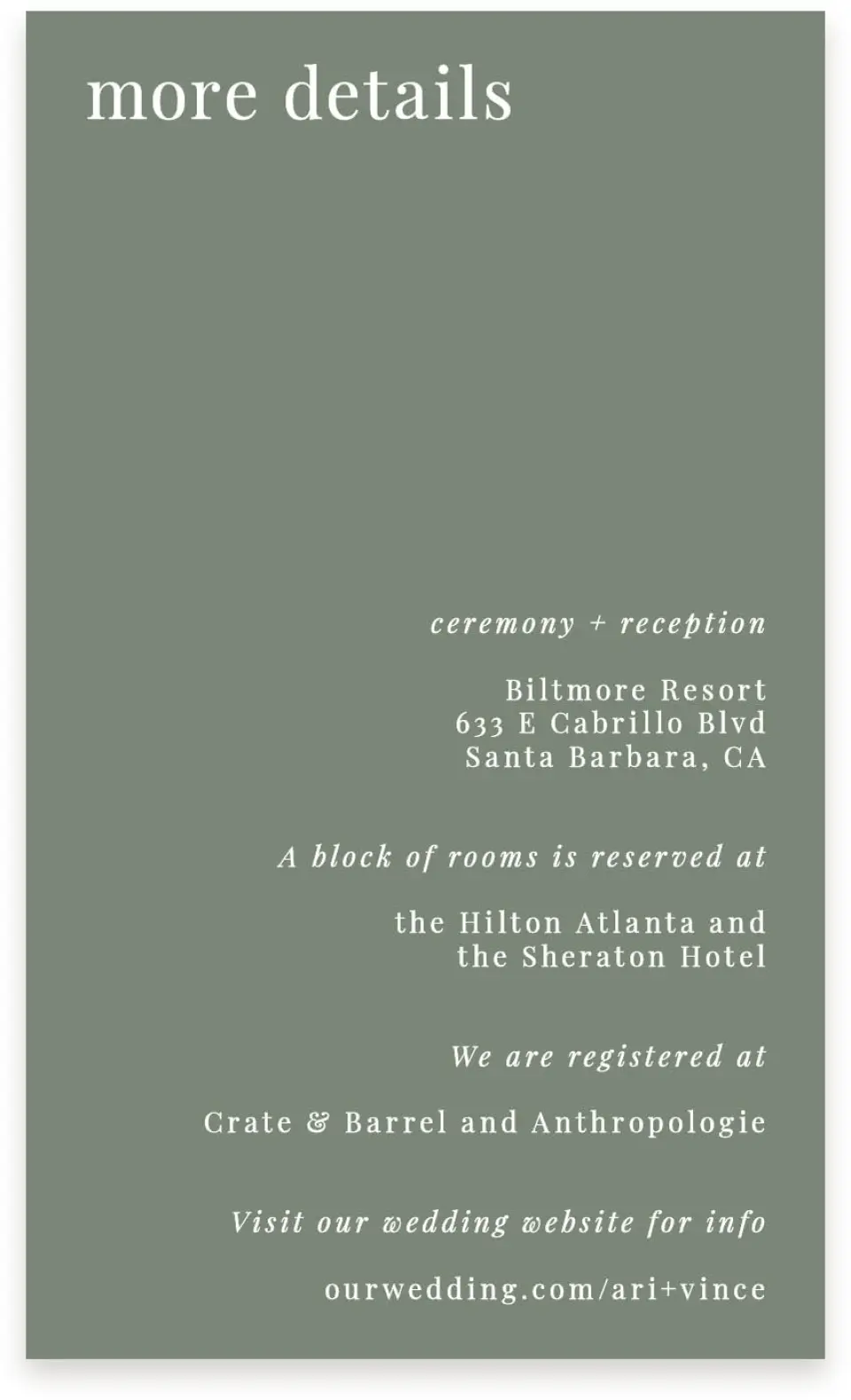 This is a  4" x 6.75" Enclosure Cards (Pocket Invitation) called Darling Digest printed in full color on Premium Smooth paper