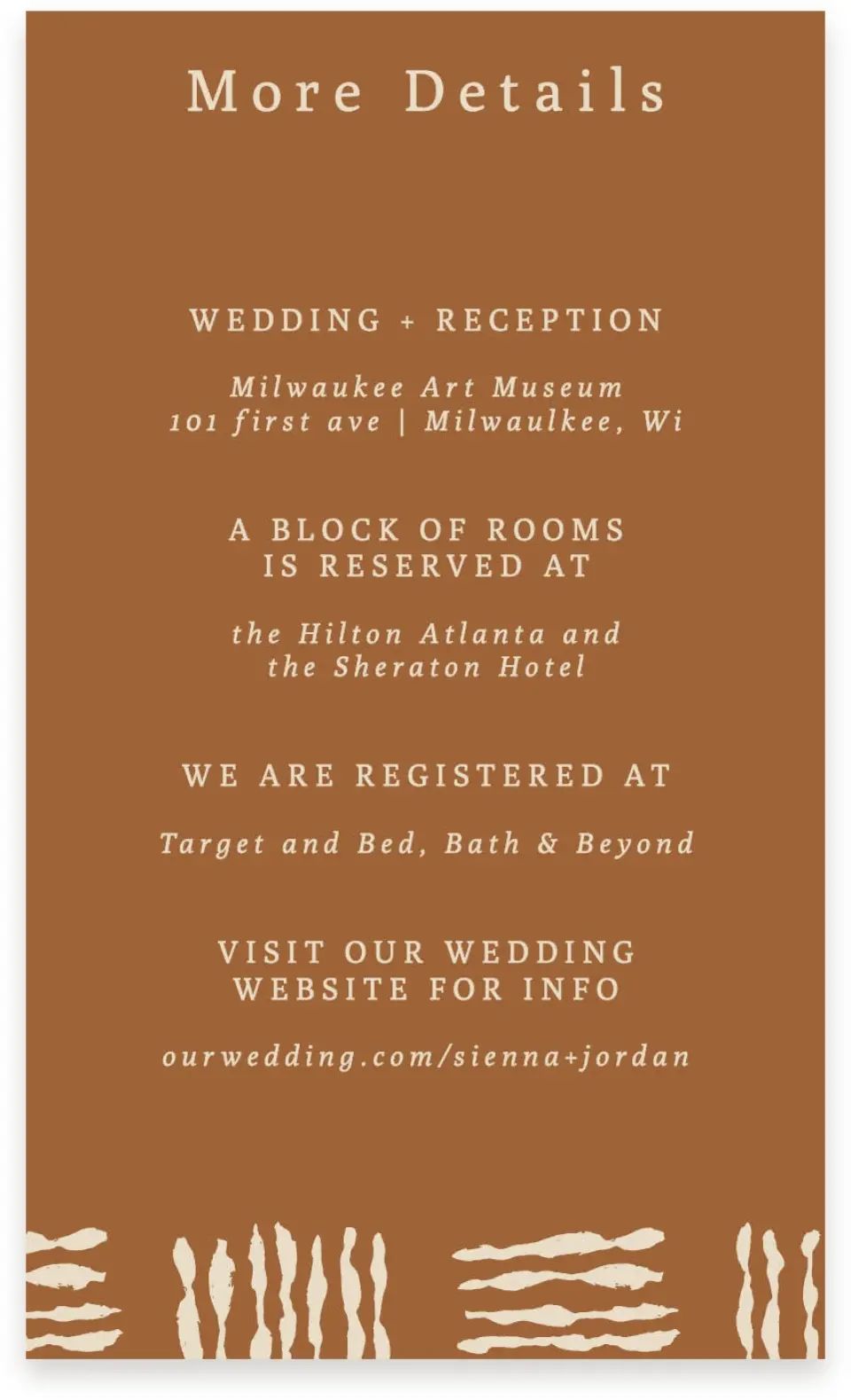 This is a  4" x 6.75" Enclosure Cards (Pocket Invitation) called Threads of Love printed in full color on Premium Smooth paper