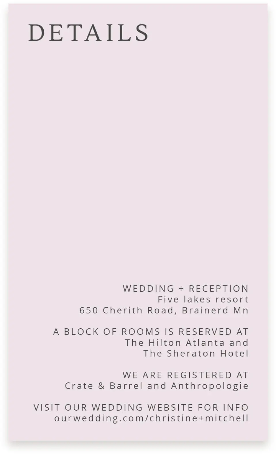 This is a  4" x 6.75" Enclosure Cards (Pocket Invitation) called Lush Leaves printed in full color on Premium Smooth paper