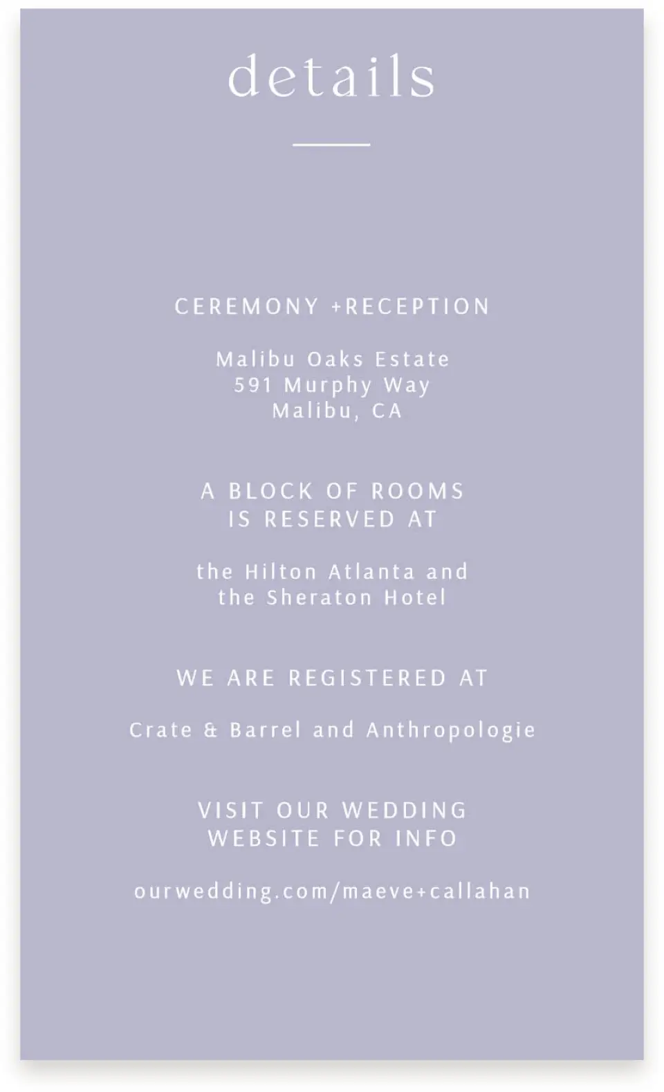 This is a  4" x 6.75" Enclosure Cards (Pocket Invitation) called Sweet Botanical printed in full color on Premium Smooth paper